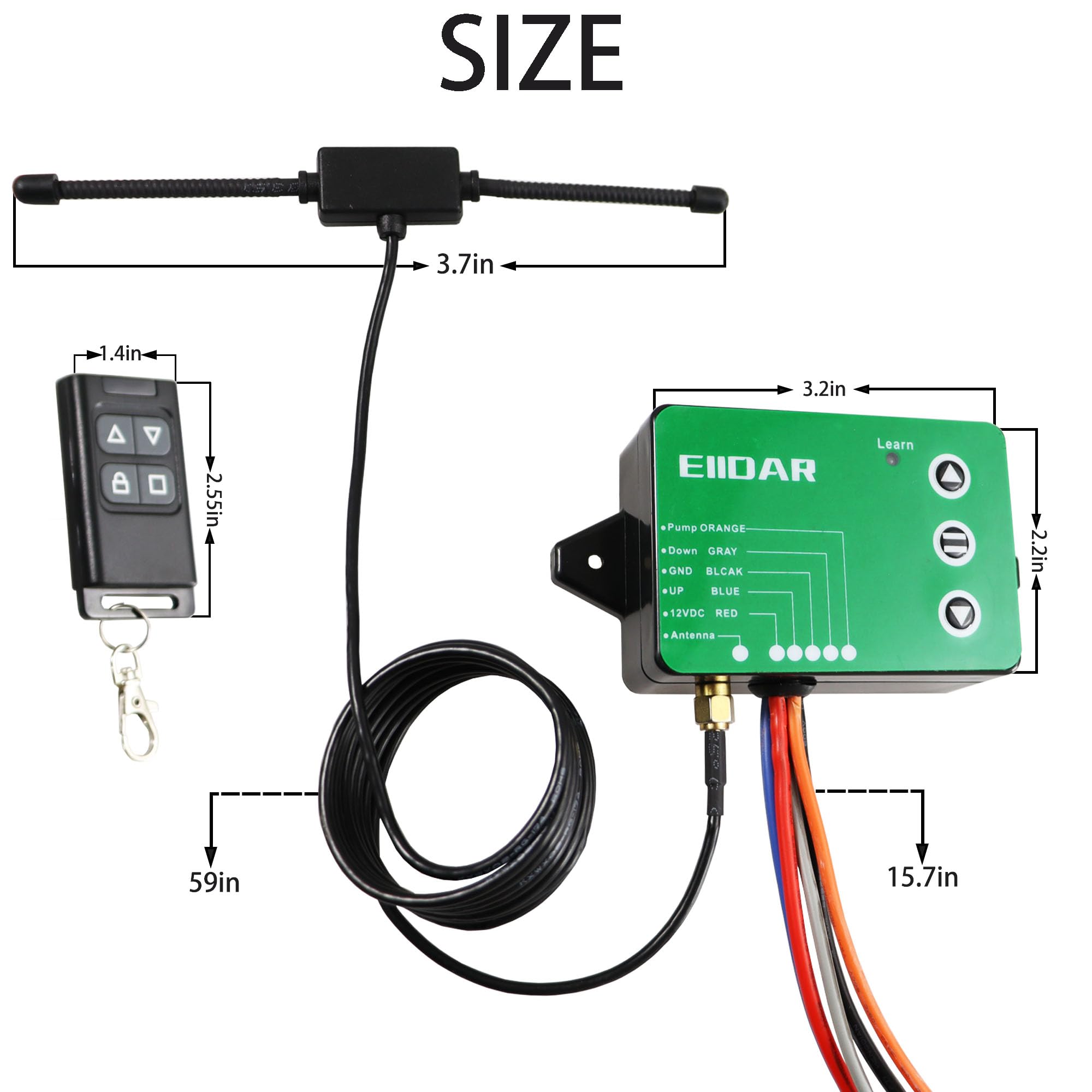 Wireless Dump Trailer Remote Control for 3-Wire & 4-Wire Hydraulic Systems - Heavy Duty Waterproof Truck Accessory for Construction & Farming Use