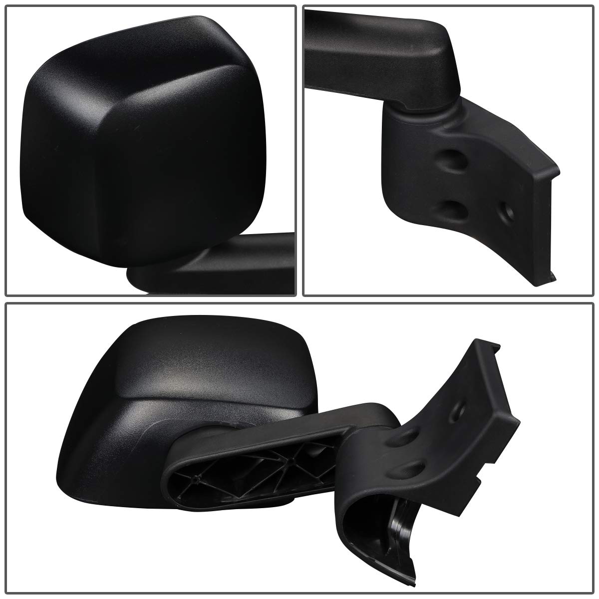 DNA Motoring OEM-MR-CH1321234 Right Side View Mirror Replacement for 2003-2004 Jeep Wrangler - Manual Adjust Mirrors - Perfect for Off-Roading, Daily Driving & Vehicle Maintenance