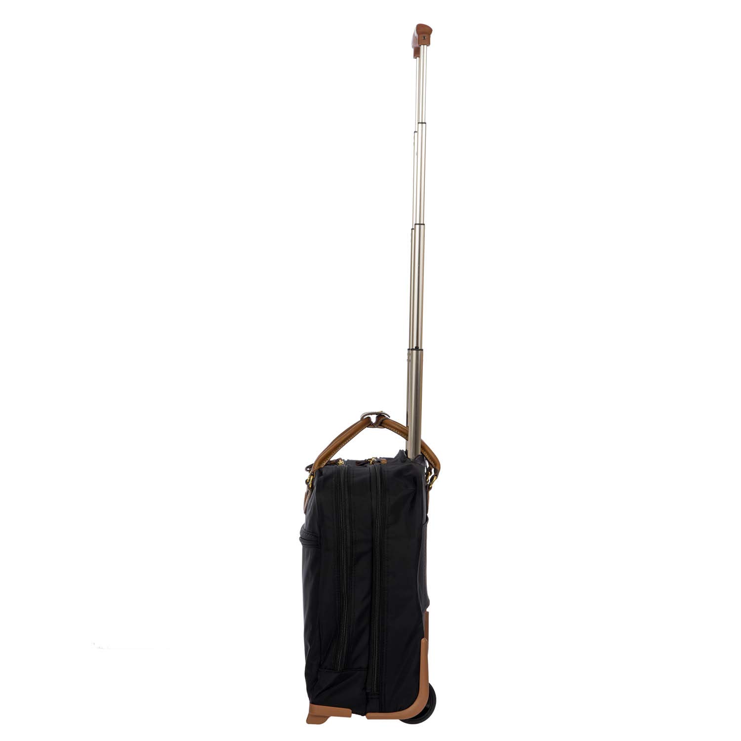Bric's X-Bag X-Travel 2.0 Pilot Rolling Carry On Luggage - 14 x 15.5 Inch Business Laptop Bag for Air Travel - Black Premium Cabin Suitcase for Business Trips & Weekend Getaways