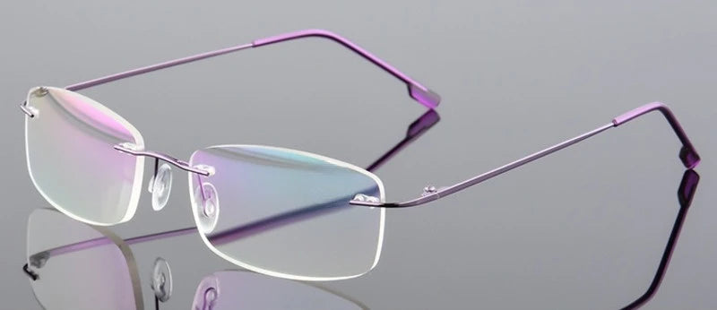 Brightzone Women's Rimless Square Copper Reading Glasses 71202 - Lightweight Blue Light Blocking Readers for Computer Work, Reading & Office Use