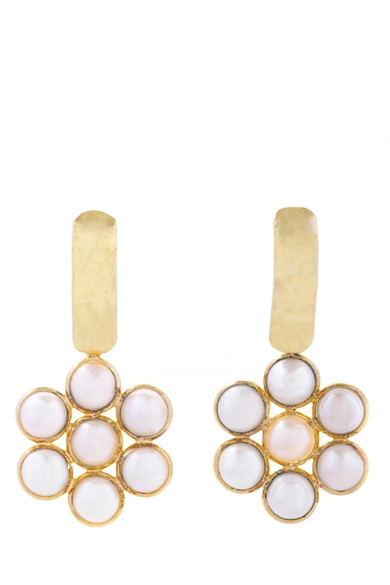 Elegant Floral Freshwater Pearl Drop Earrings for Women - Perfect for Weddings, Parties & Special Occasions