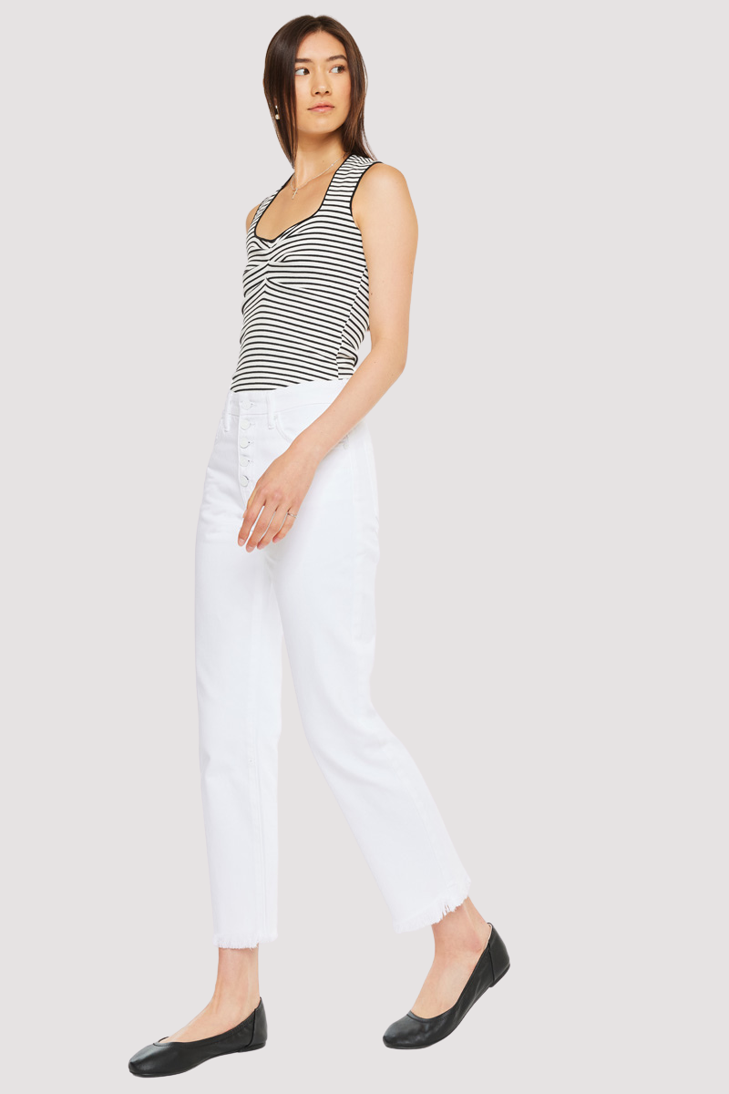 Cammie High Rise Straight Leg Jeans for Women - Stretch Denim Pants, Comfortable & Flattering Fit - Perfect for Casual Wear, Office, and Date Nights