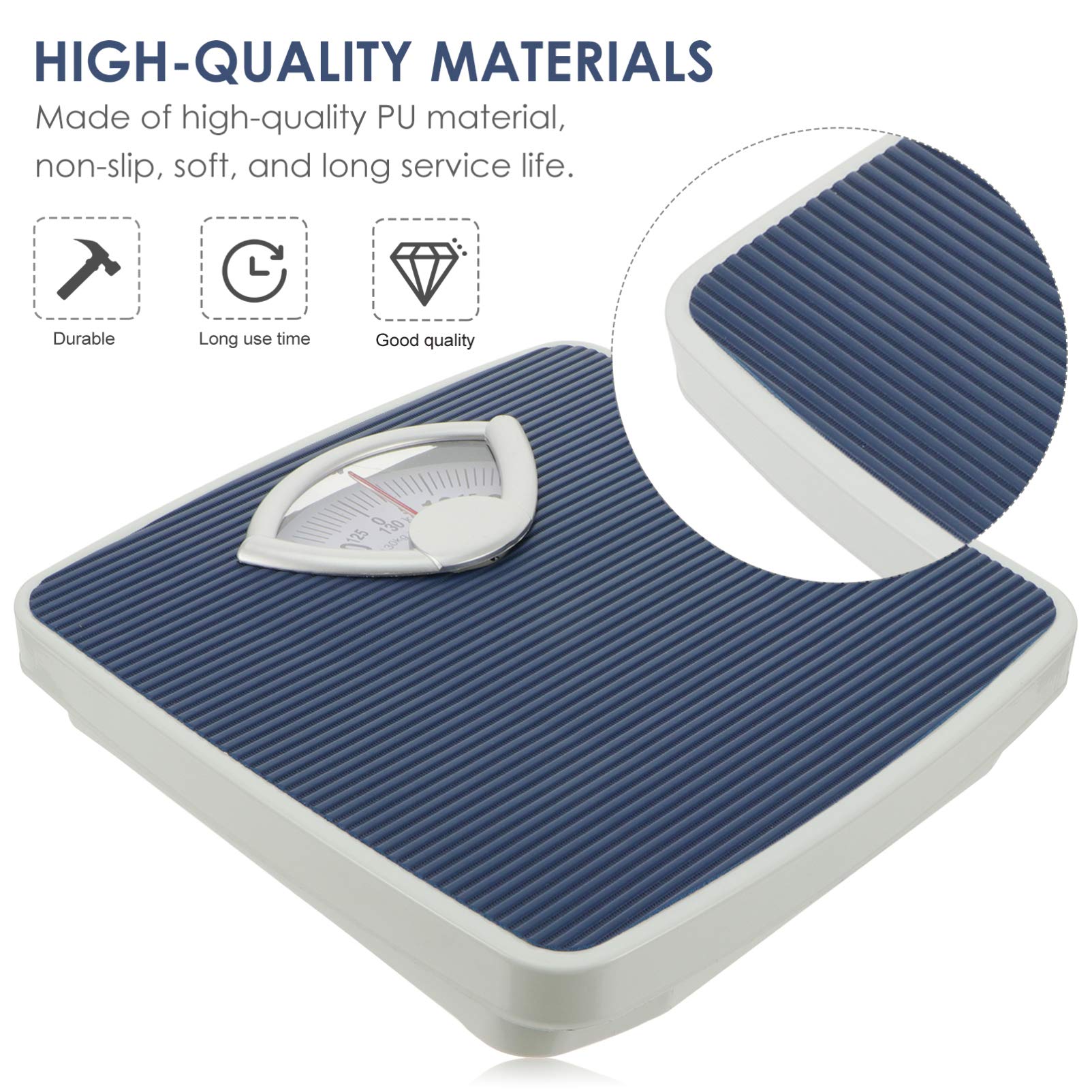 BESPORTBLE Digital & Mechanical Bathroom Scale - Accurate Body Weight Scale for Home Use, Portable Dial Scale with Easy-to-Read Display | Perfect for Fitness Tracking, Health Monitoring & Bathroom Weight Measurement
