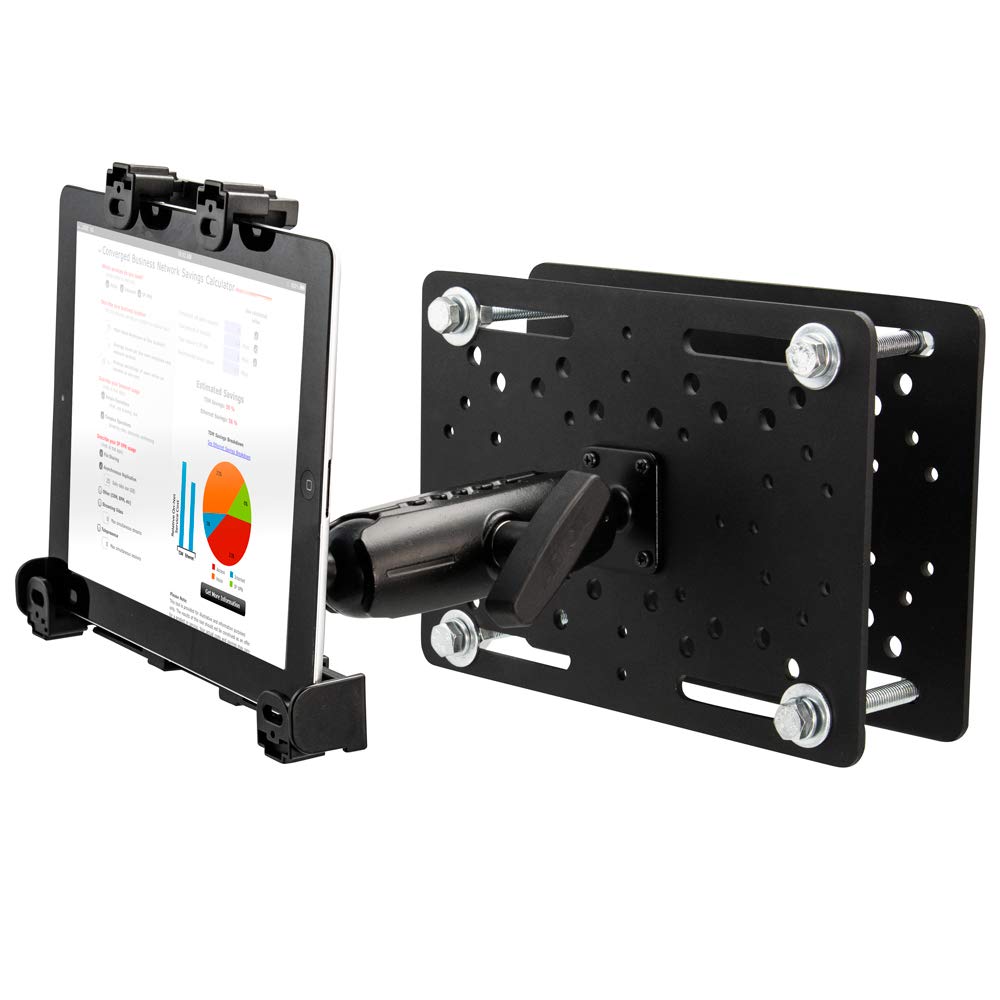 ARKON Heavy-Duty 7-Inch Plastic Locking Forklift Tablet Mount - Secure & Durable for Industrial Use, Warehouses & Forklift Operations