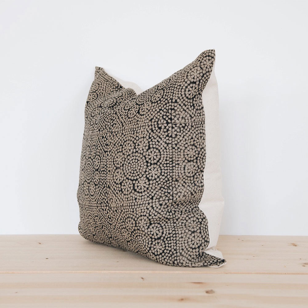 Handmade Linen Block Printed Pillow Cover No. 01211 - Bohemian Home Decor for Living Room, Bedroom & Sofa