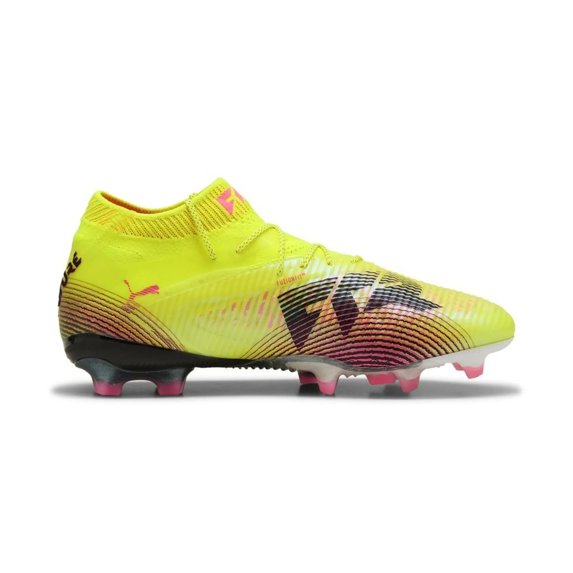 Puma Future 8 Ultimate FG Football Boots for Men - Yellow Alert/Black/Sun Struck - Lightweight Soccer Cleats with Grip Control - Perfect for Turf Matches & Training Sessions