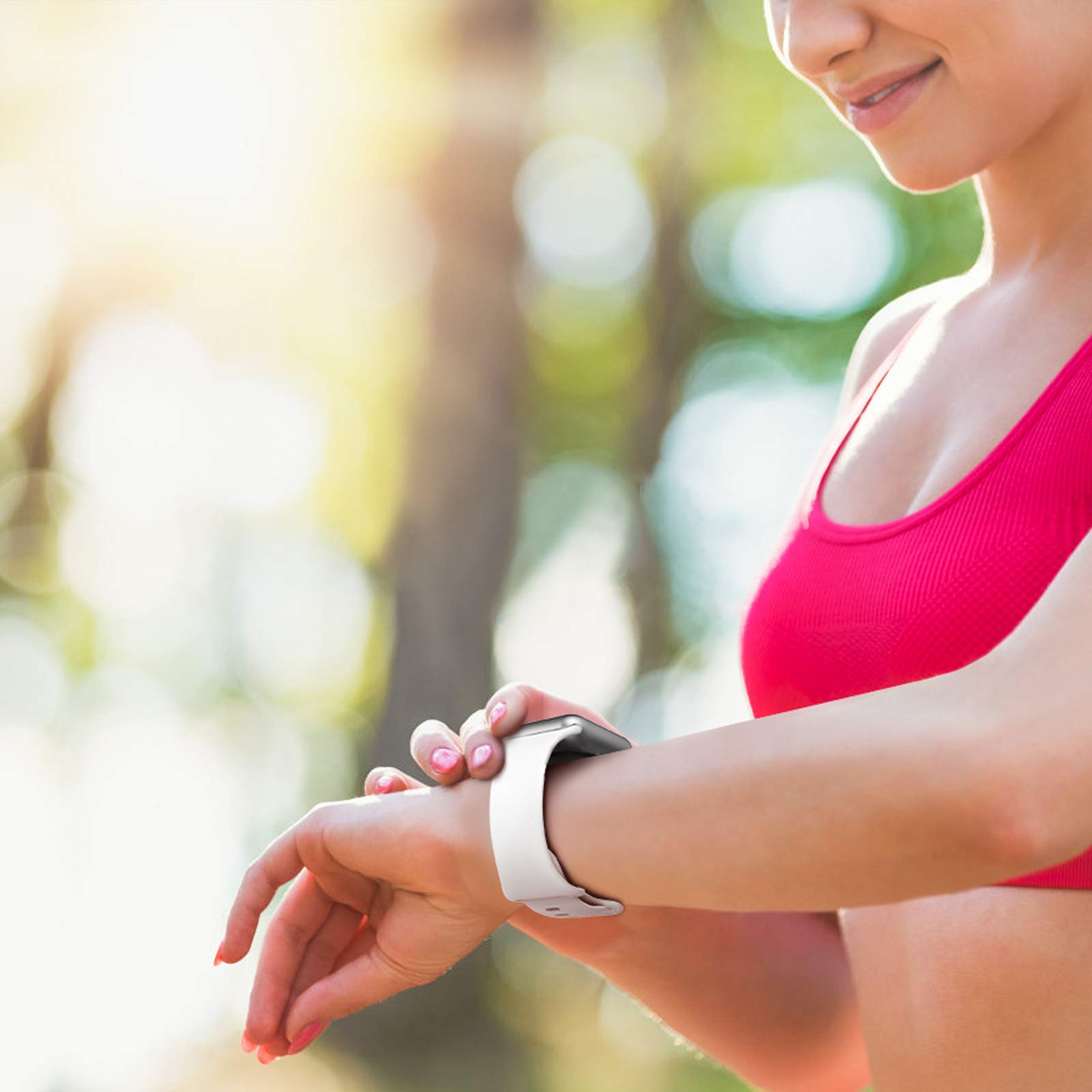 Premium Sport Bands for Apple Watch 38mm 40mm 41mm 42mm 44mm 45mm 49mm - Soft Silicone Waterproof Strap Compatible with iWatch Ultra 2, Series 9/8/7/6/5/4/3/2/1 & SE - Perfect for Running, Swimming & Everyday Wear for Men & Women