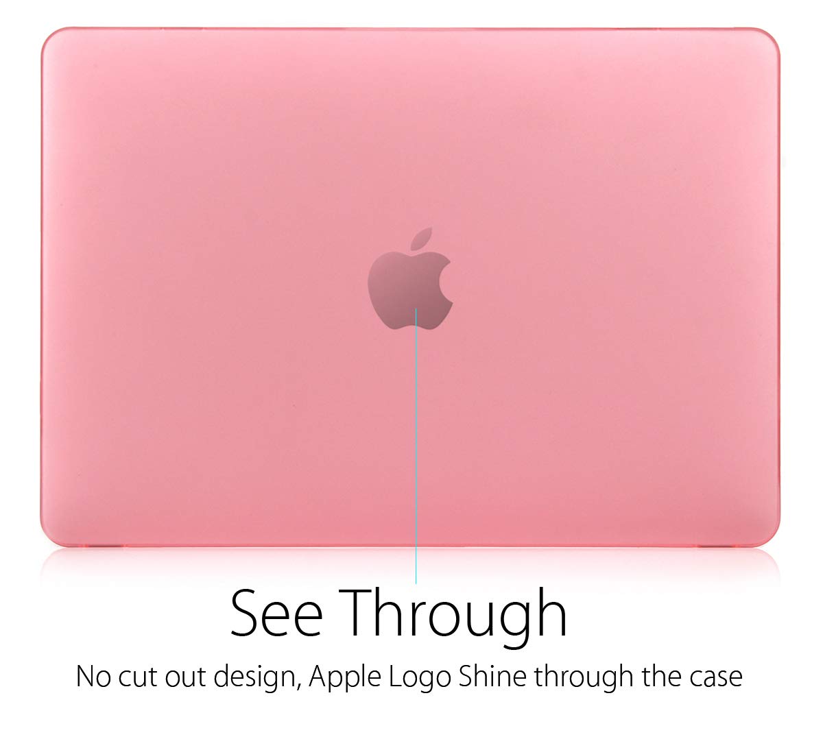 UESWILL Matte Hard Shell Case Cover for MacBook 12 inch Retina Display (A1534) - Soft Touch, Smooth Finish, Includes Microfiber Cleaning Cloth - Perfect for Work, Travel & School (Pink)