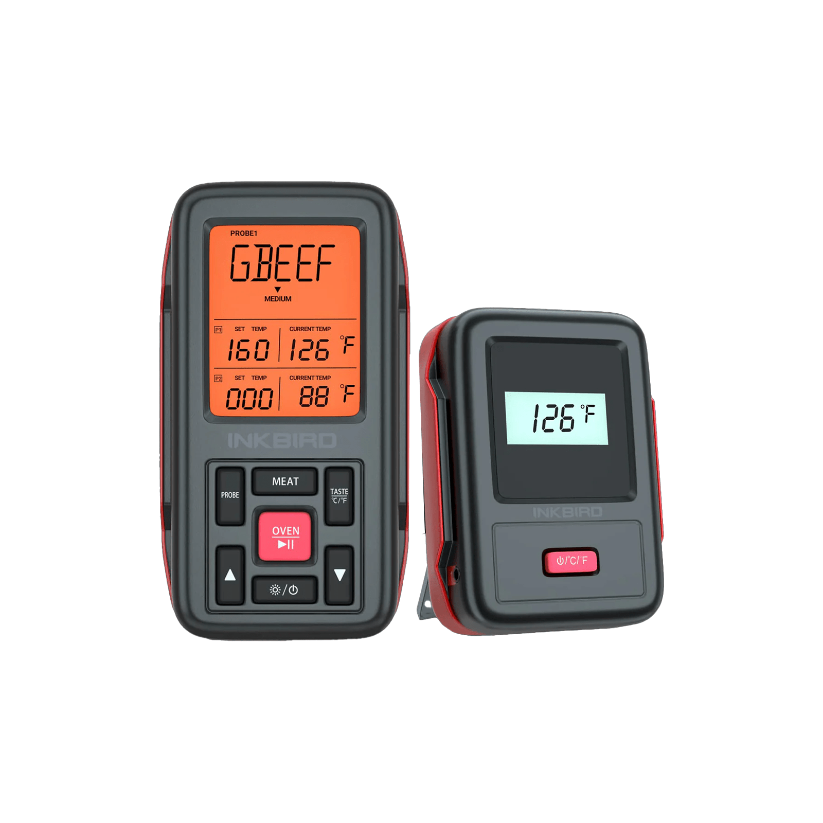 Wireless BBQ Grill Thermometer with Dual Probes - IRF 2SA Digital Meat Thermometer for Smoking, Grilling & Baking - Perfect for Backyard BBQs, Camping & Outdoor Cooking