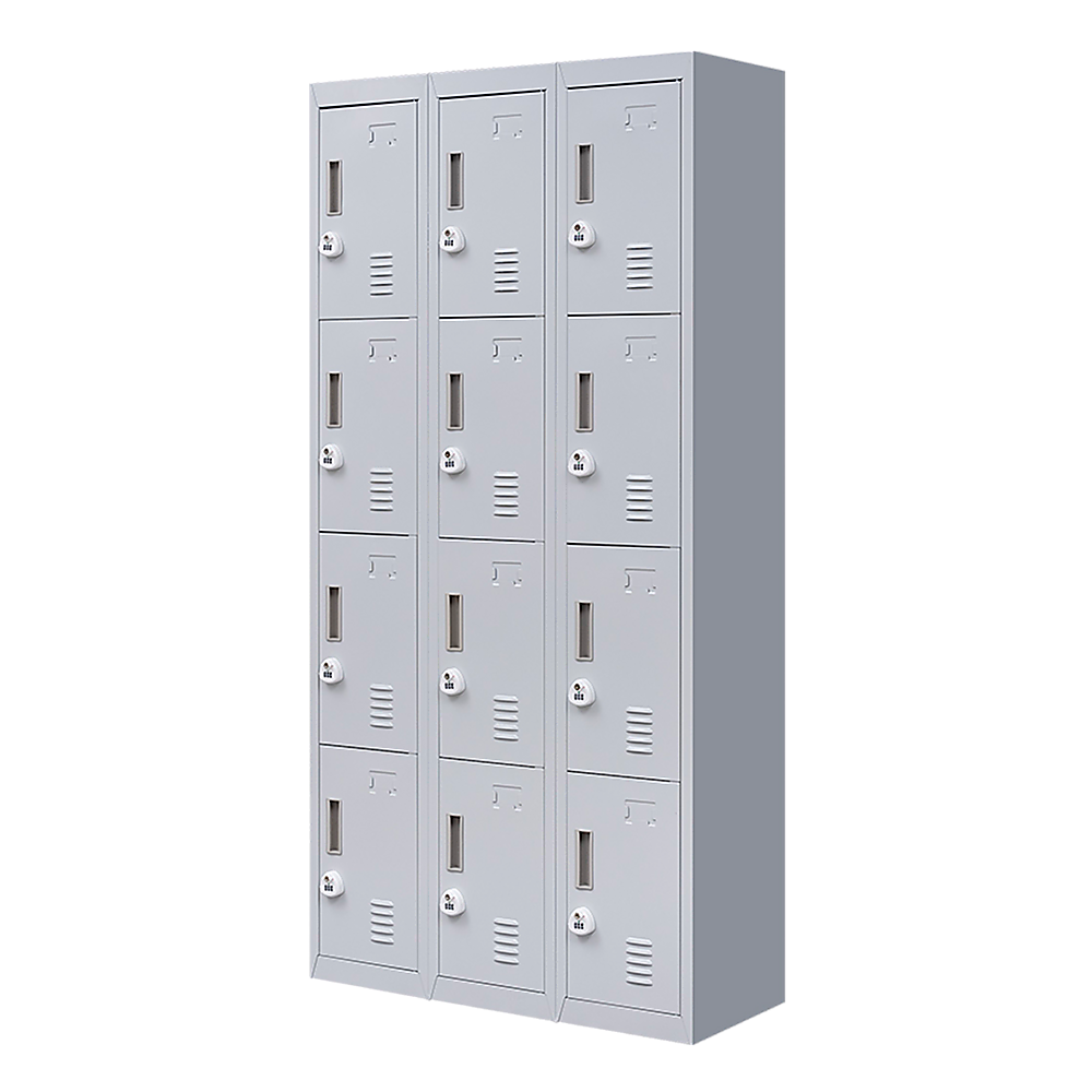 12-Door Locker with 3-Digit Combination Lock for Office, Gym, Shed, School & Home Storage - Secure Organization for Personal Belongings, Equipment & Valuables