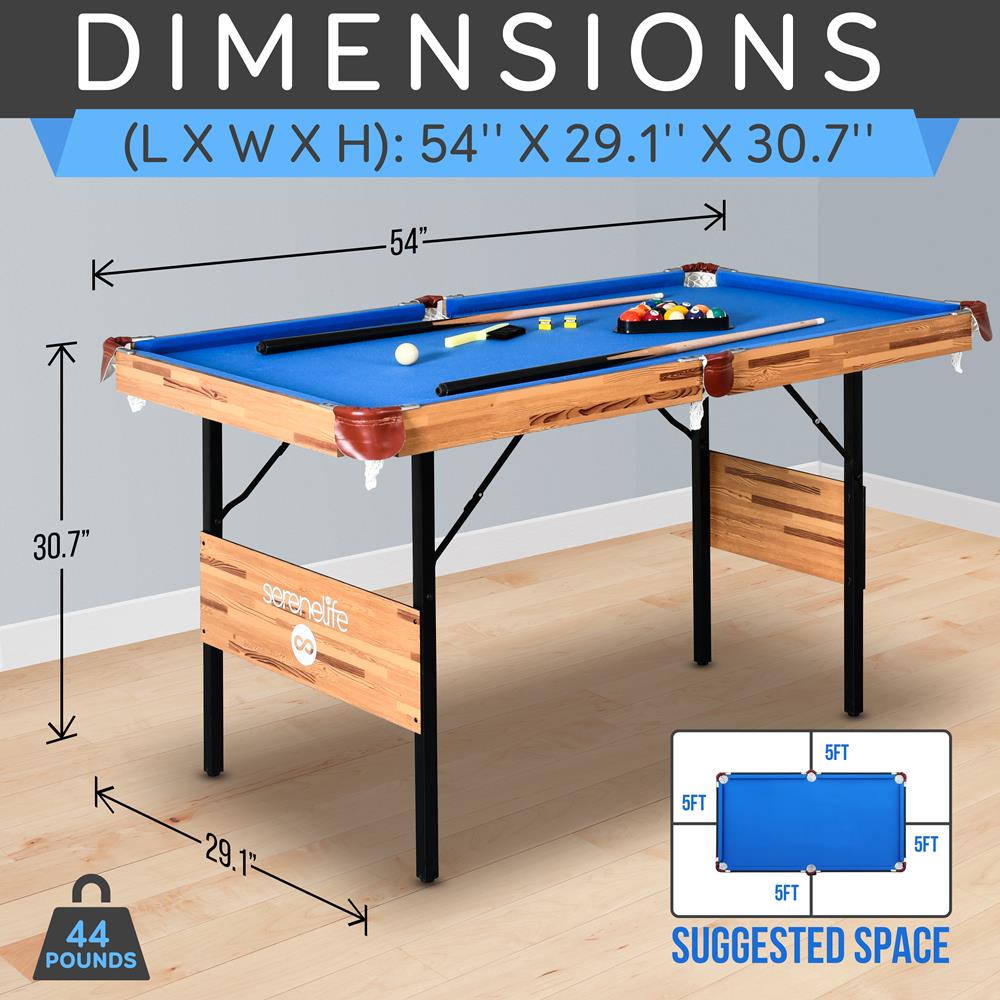 Portable Pool Table - Foldable Billiard Table for Home & Outdoor Use | Compact & Easy to Store | Perfect for Game Rooms, Parties, and Backyard Fun