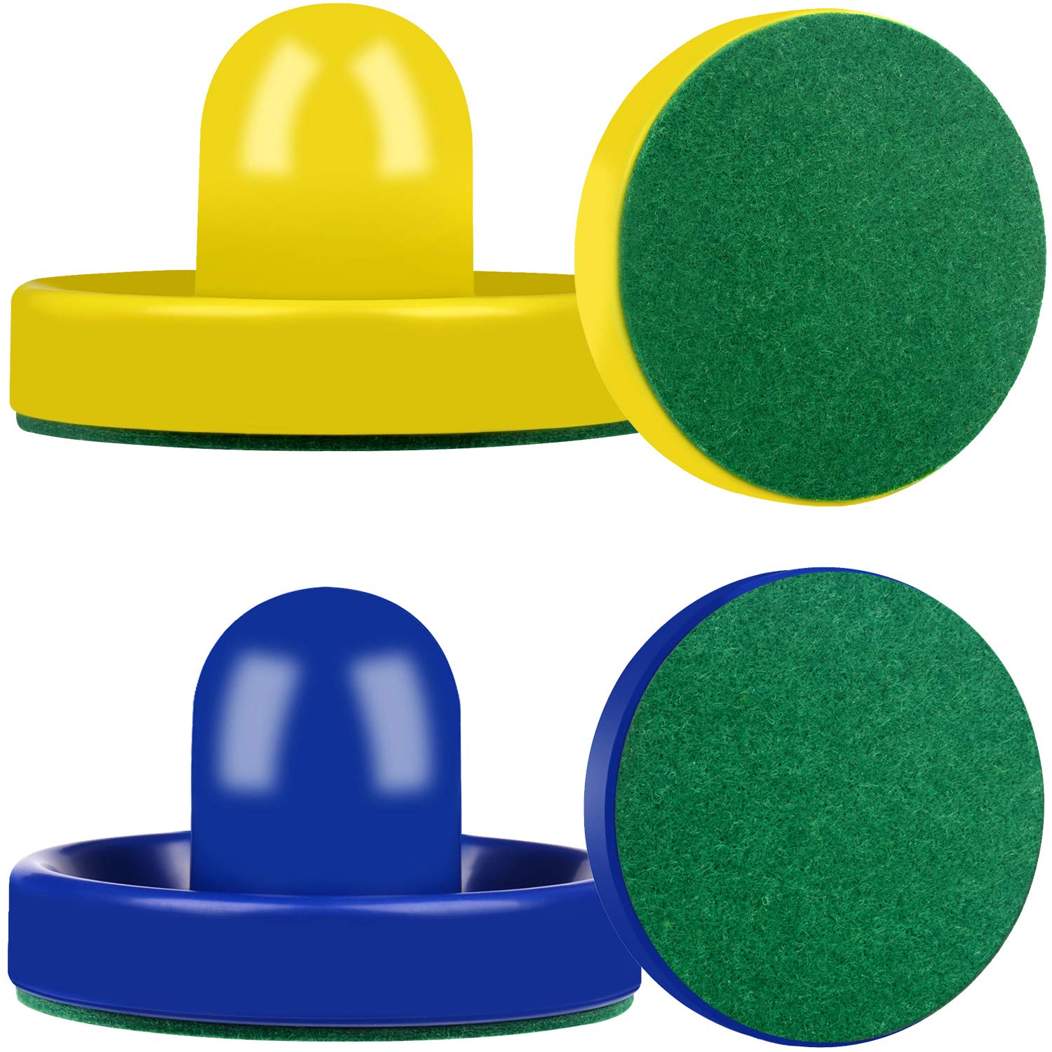 Air Hockey Paddles & Pucks Set - 4 Strikers & 4 Pucks for Game Tables - Perfect for Family Game Nights
