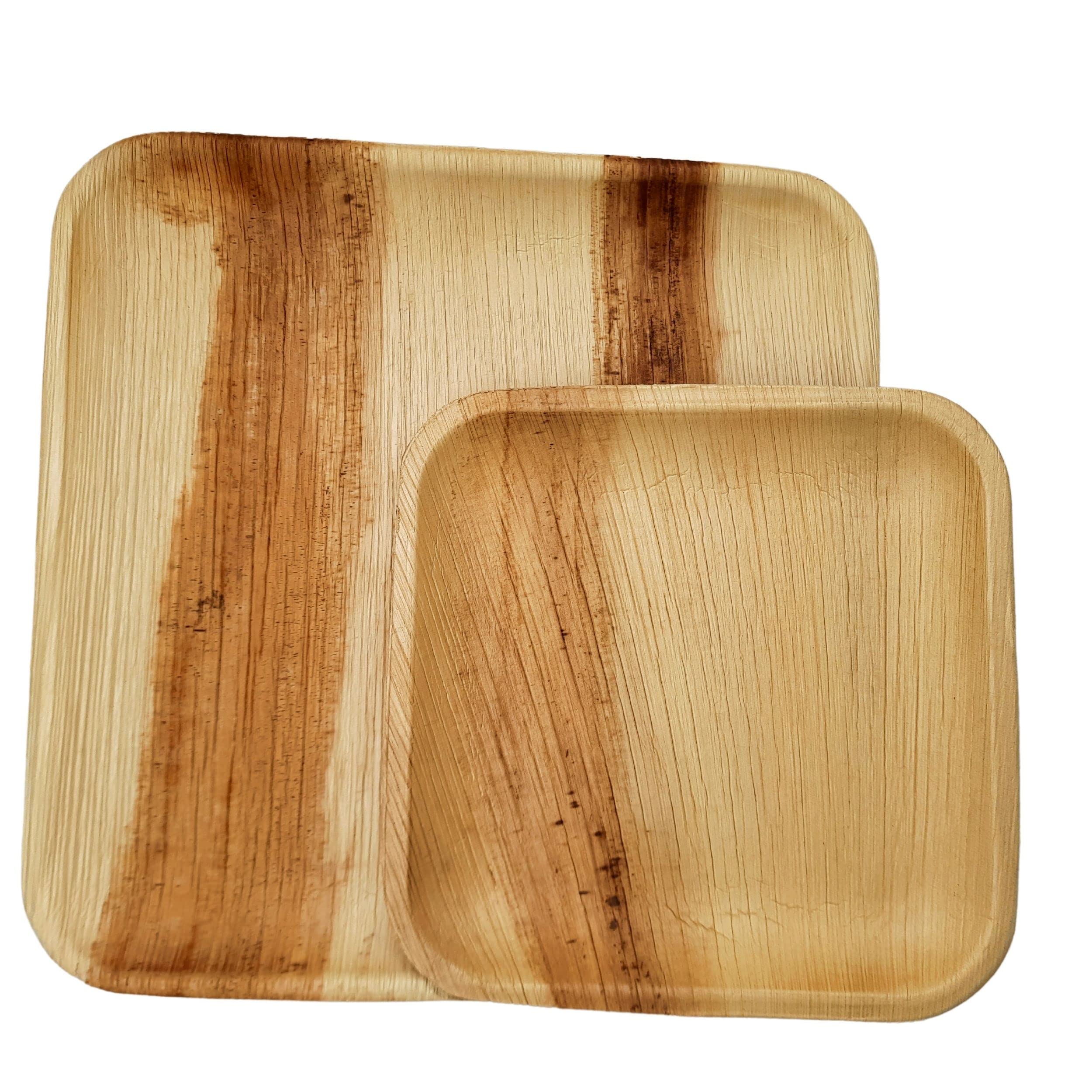 Eco-Friendly Palm Leaf Plate Set - 50 Guest Pack (150 Pcs) | 10 Inch Biodegradable Dinner Plates, 7 Inch Dessert Plates, 5 Inch Disposable Bowls for Soup/Salad | Perfect for Parties, Picnics, Weddings & Eco-Conscious Events