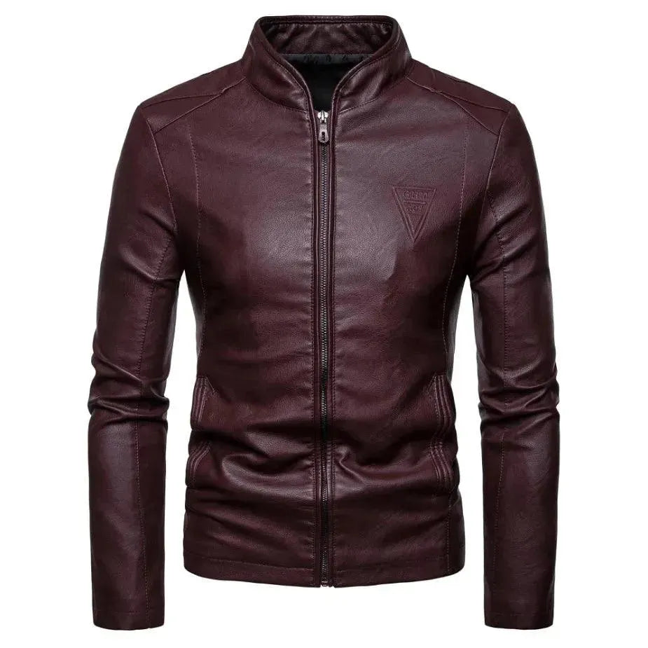 Urban Edge Slim Fit Leather Jacket for Men - Genuine Leather Motorcycle Jacket with Stylish Design - Perfect for Riding, Night Out & Casual Wear