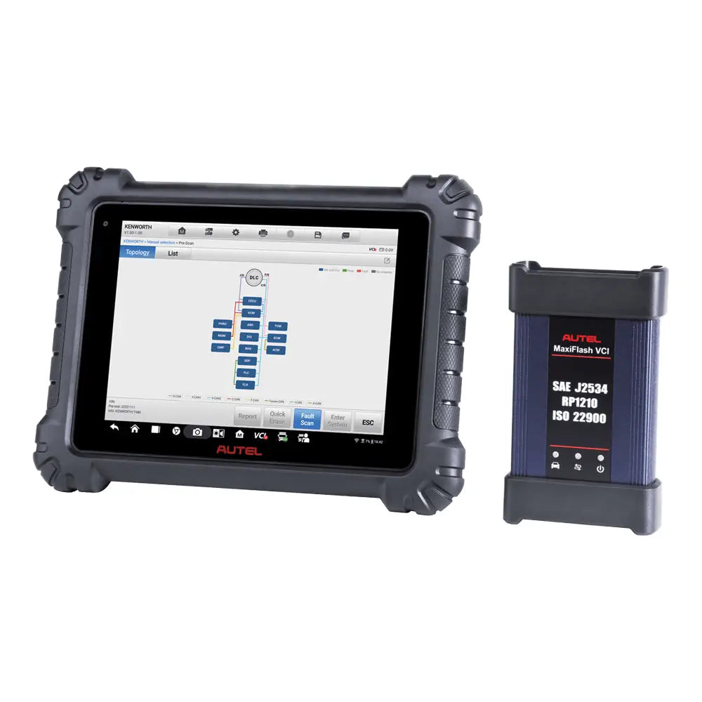 Autel MaxiSYS MS909CV Heavy Duty Diagnostic Tool - Professional OBD2 Scanner for Trucks, Construction & Agricultural Equipment | Full System Diagnostics, ECU Coding, TPMS Reset | Ideal for Mechanics, Fleet Maintenance & Farm Equipment Repair
