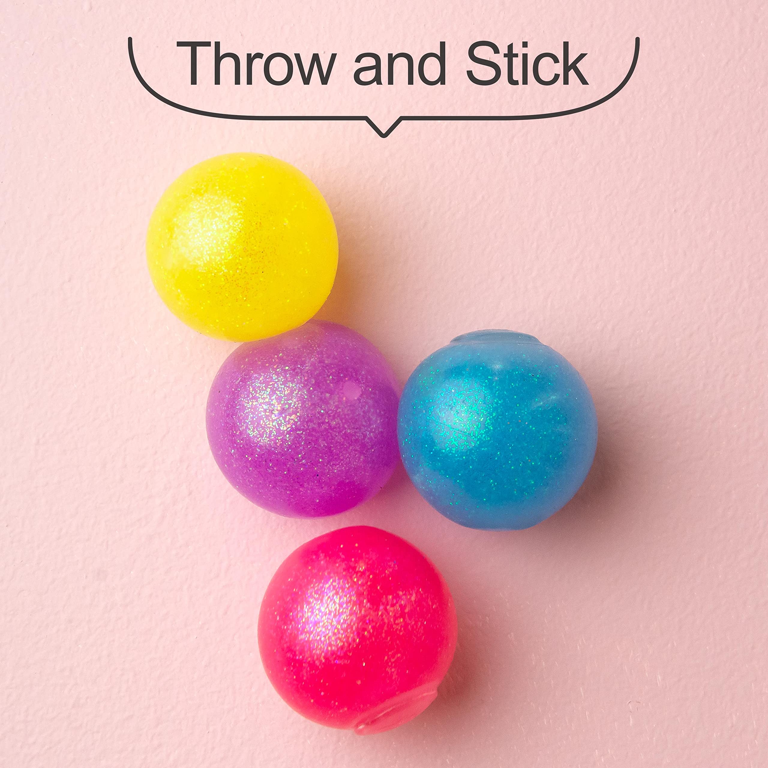 12-Piece Squeeze Ball Set - Assorted Glitter Stress Relief Fidget Toys for Adults & Kids - Anxiety Relief, Sensory Toys for Office, Classroom & Home Use - Squish, Squeeze & Throw Fun Stress Balls