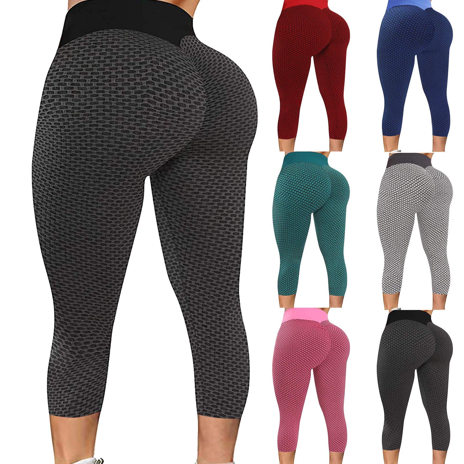 Smooto High Waist Tummy Control Yoga Pants for Women - Booty Lifting Workout Leggings with Pockets, Plus Size Activewear (Silver, XXL) | Perfect for Gym, Running, Yoga & Everyday Wear