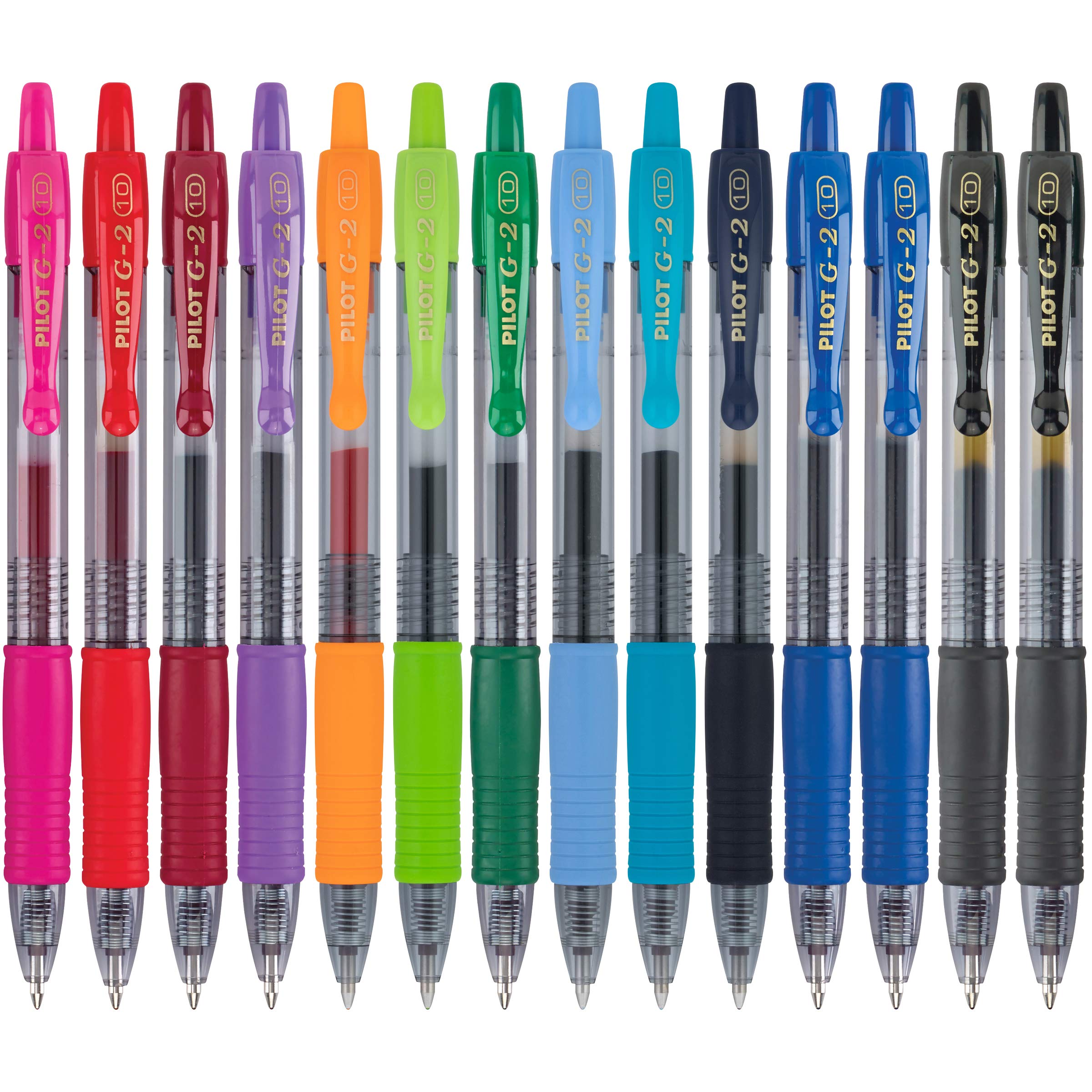 Premium G2 Gel Roller Pens - 1mm Bold Point, 14-Pack Assorted Colors - Smooth Writing for Office, School & Creative Projects