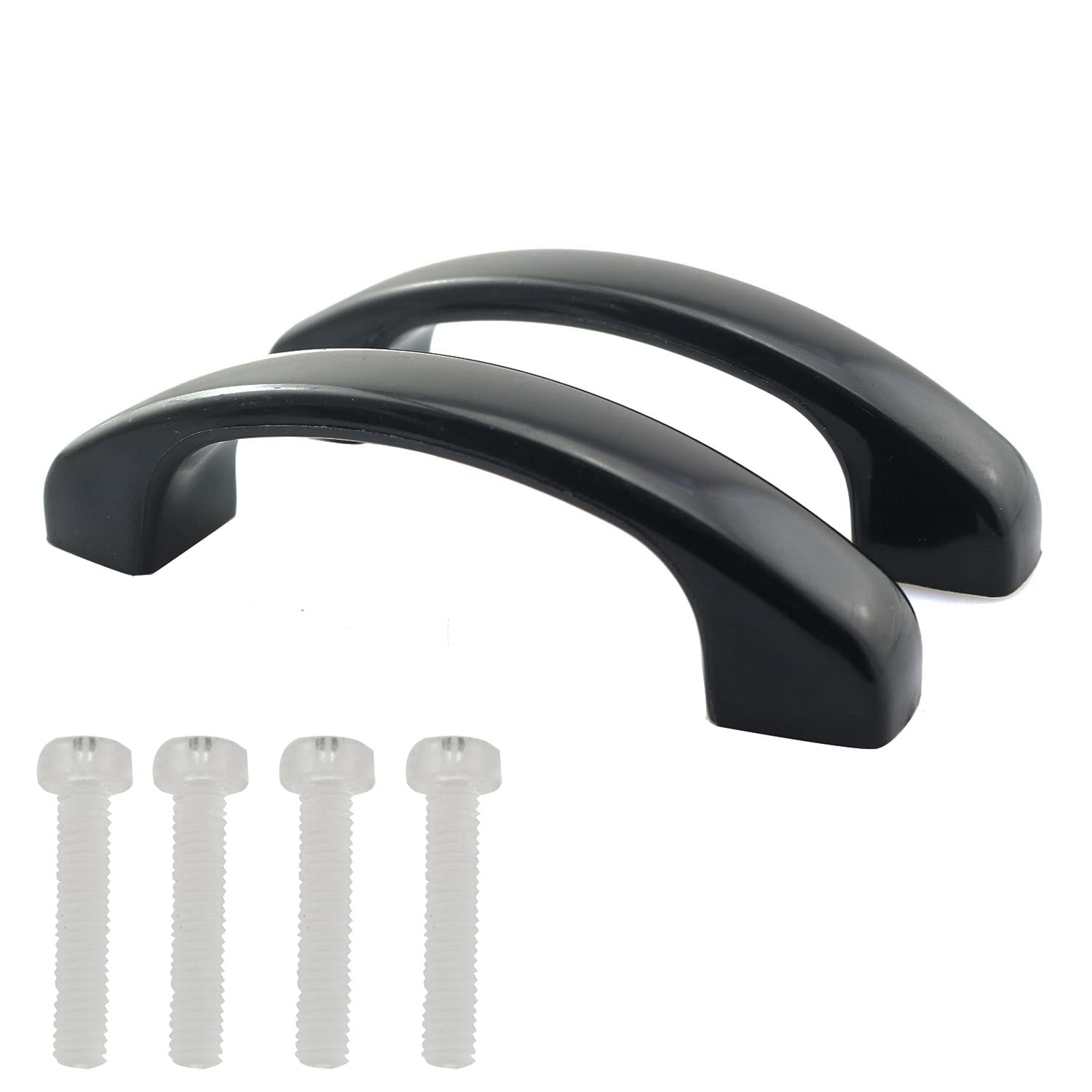 2PCS Black Acrylic Cabinet Drawer Knobs with Screws - Modern Wardrobe & Kitchen Furniture Handles for Drawers, Cabinets, and Doors | Easy Installation Home Upgrade
