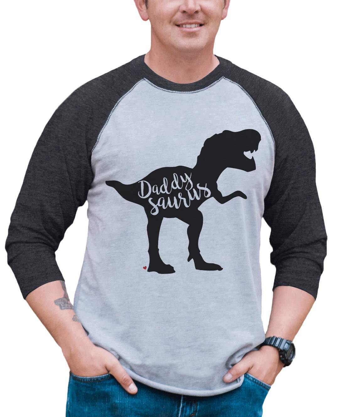 Daddysaurus Dinosaur T-Shirt for Men - Funny Graphic Tee for Dads, Father's Day Gift Idea - Perfect for Casual Wear, Family Outings & Gifts