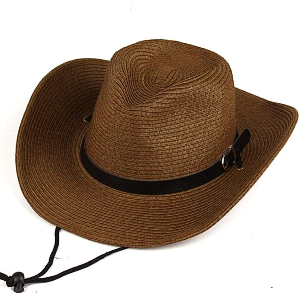 Stylish Unisex Foldable Straw Sun Hat - Western Cowboy & Beach Hat for Summer, Safari, Waterproof & Travel-Friendly | Perfect for Outdoor Activities, Vacations, and Sun Protection