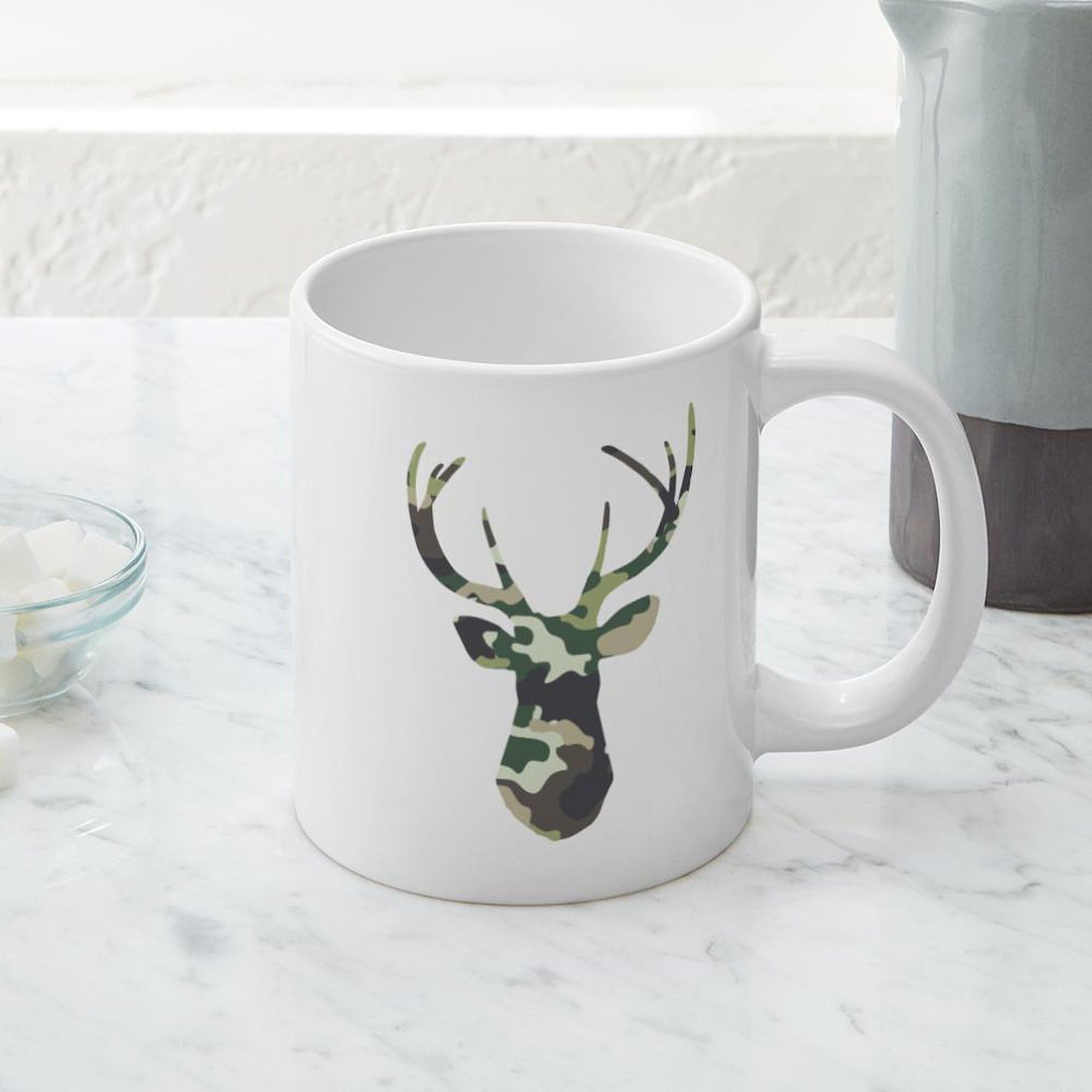 Camo Buck 20 oz Ceramic Coffee Mug - Large Insulated Travel Cup for Camping, Hunting & Outdoor Adventures | Durable Mega Coffee Cup for Home, Office & Gifts