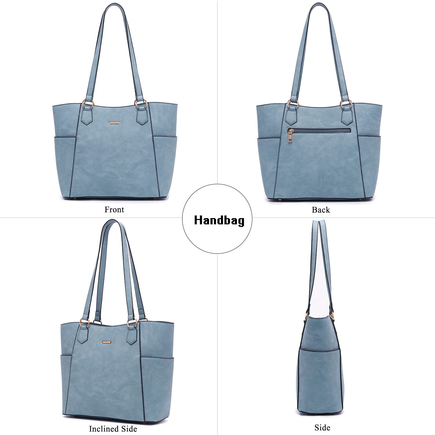 Women's Tote Handbags Set - Large Shoulder & Crossbody Purse for Work & Travel