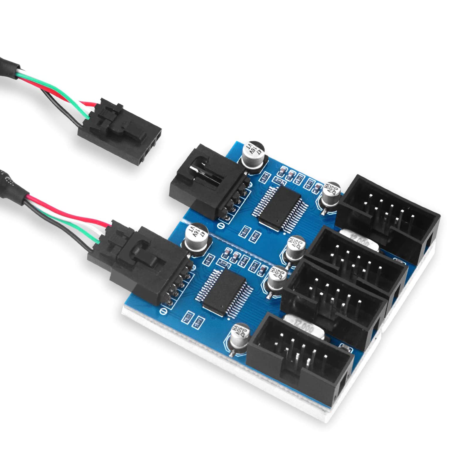 9Pin USB Splitter 1 to 4 Hub Adapter for PC Motherboard Extension
