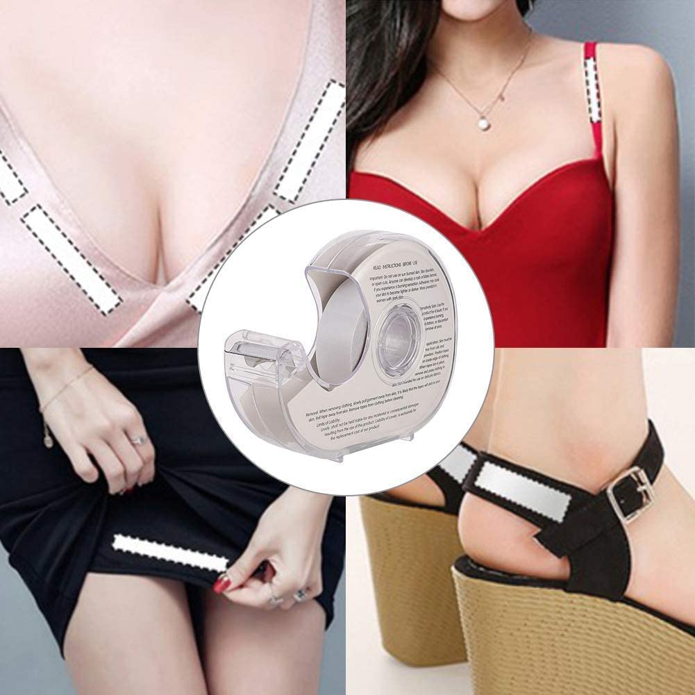 Double Sided Fashion Tape for Women - Invisible Bra & Clothing Adhesive - Transparent Tape Dispenser for Lingerie, Dresses, Tops - Perfect for Weddings, Parties & Everyday Wear