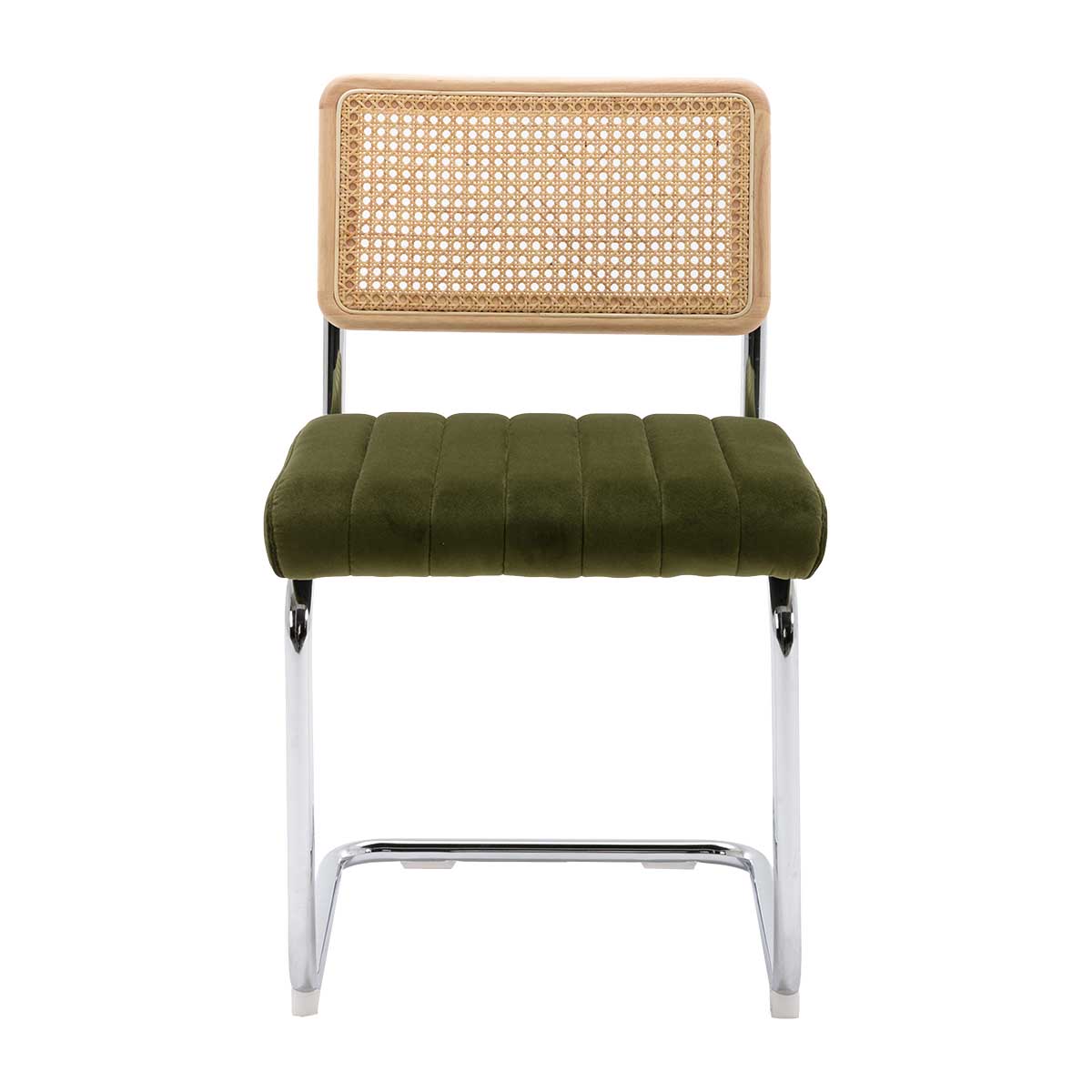 Stylish Blake Rattan Fabric Dining Chair - Modern Woven Rattan Seat with Upholstered Cushion - Perfect for Indoor Dining Room, Kitchen, Patio & Outdoor Entertaining
