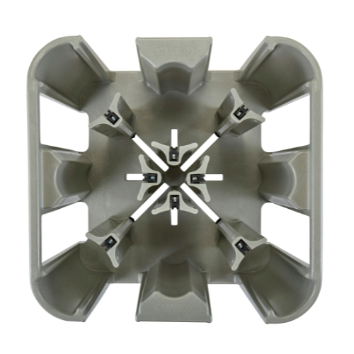 Cambro ADSC480 S Series Dish Caddy - Holds 4 to 12 Round Dishes (4 Towers, Speckled Grey) - Perfect for Restaurants, Catering & Commercial Dish Storage