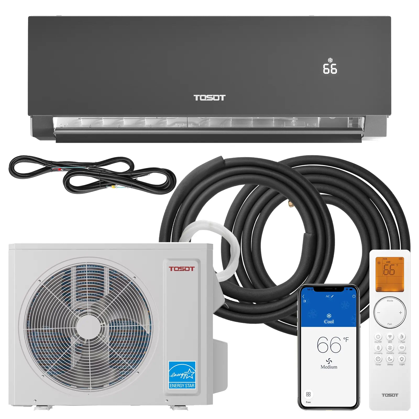 Aoraki 24.5 SEER2 12,000 BTU Ductless Mini Split Heat Pump Air Conditioner with ERV System 120V - Perfect for Home, Office, and Small Business Cooling & Heating