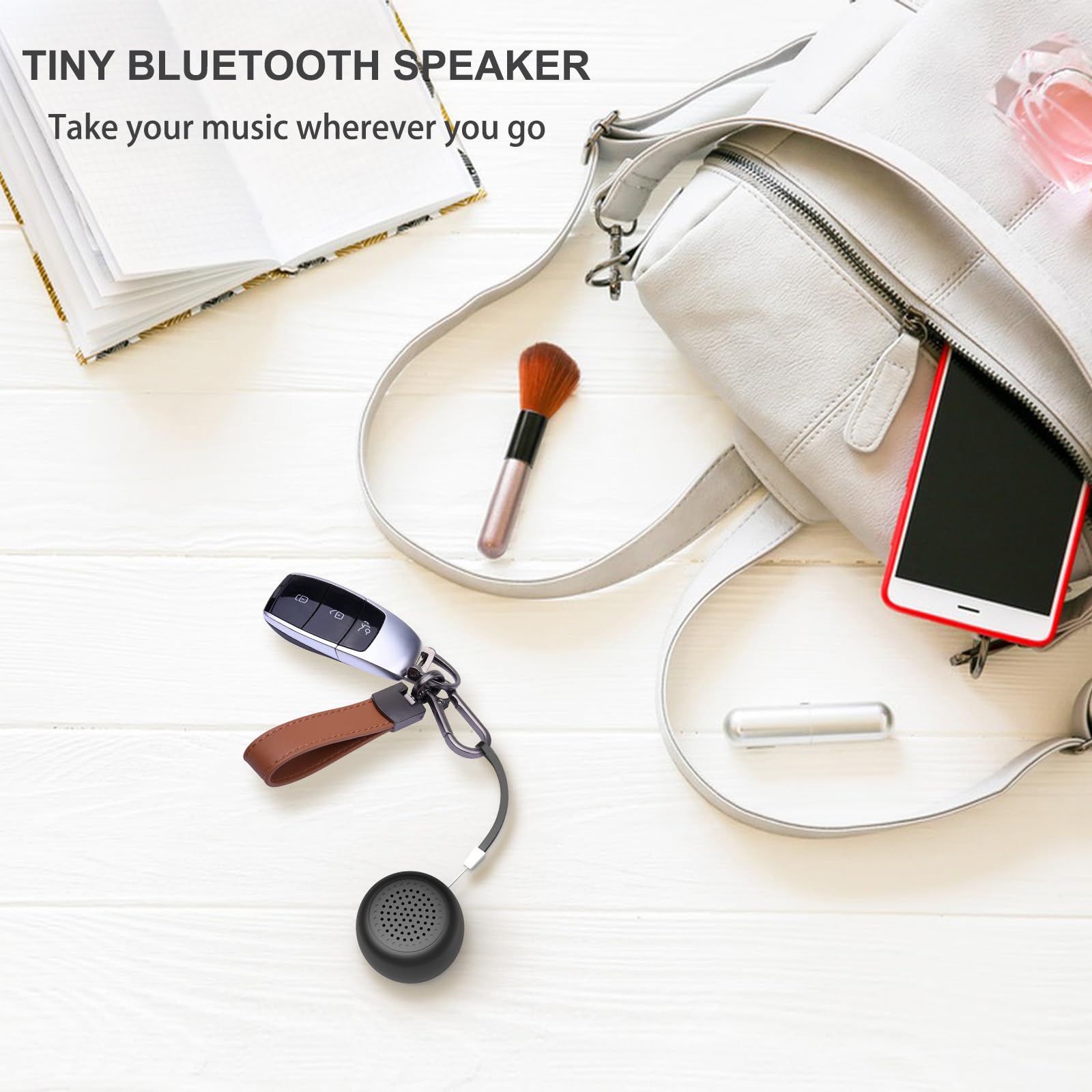 Portable Mini Bluetooth 5.0 Speaker - Compact Wireless Speaker with Rich Bass for Travel, Home, Office & Outdoor Activities (Black)