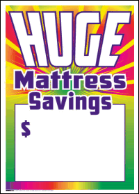 100-Pack Sale Tags for Mattress Discounts & Clearance - Perfect for Retail Stores, Furniture Sales & Seasonal Promotions