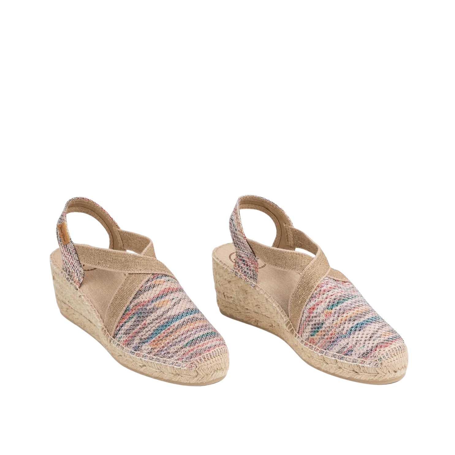 Women's Metallic Cotton Blend Wedge Espadrilles - Comfortable Summer Casual Shoes for Beach, Party & Everyday Wear