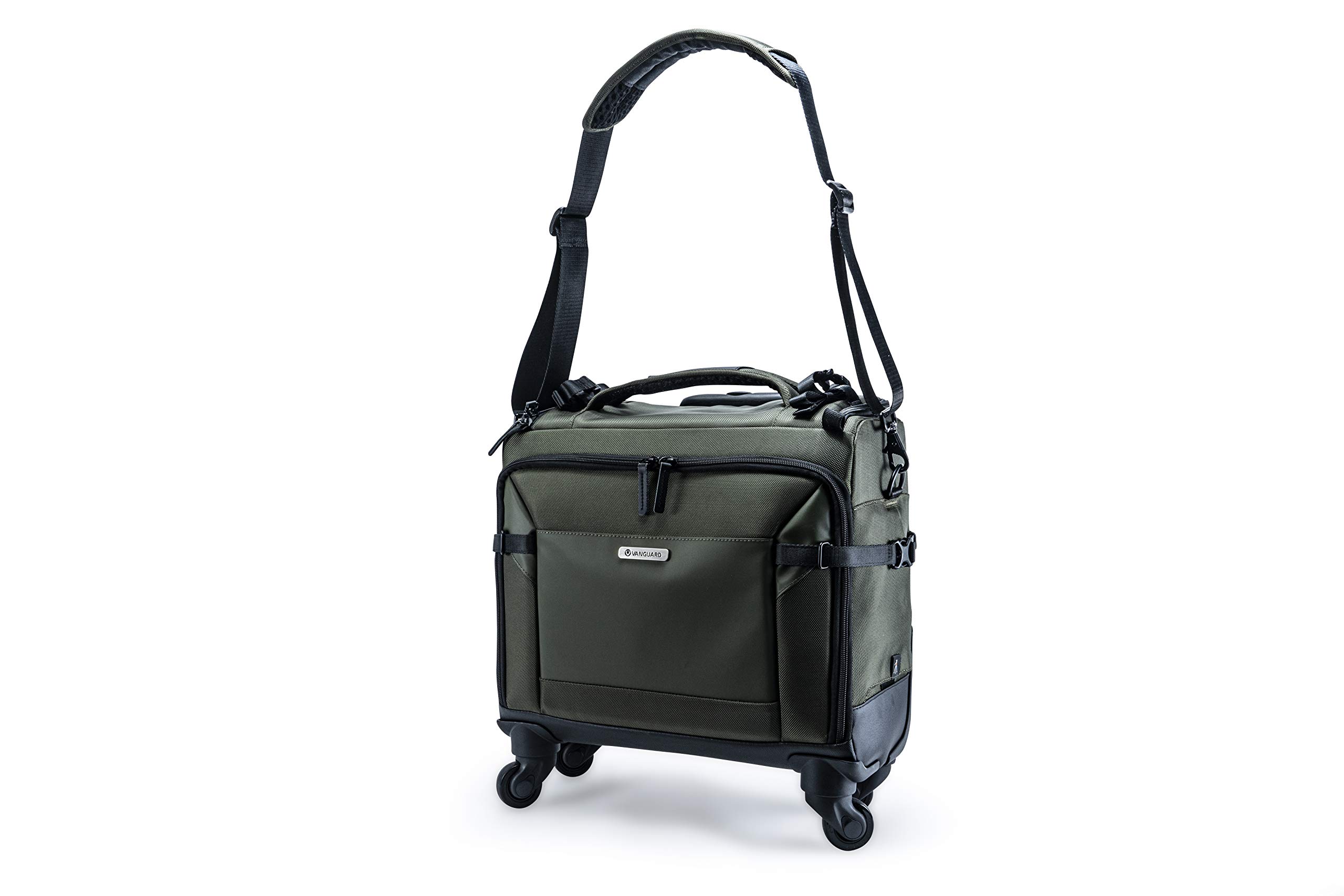 VANGUARD VEO Select 42T Rolling Camera Case - Professional DSLR/Mirrorless Camera Bag with Wheels, Green - Perfect for Travel, Photo Shoots & Studio Use