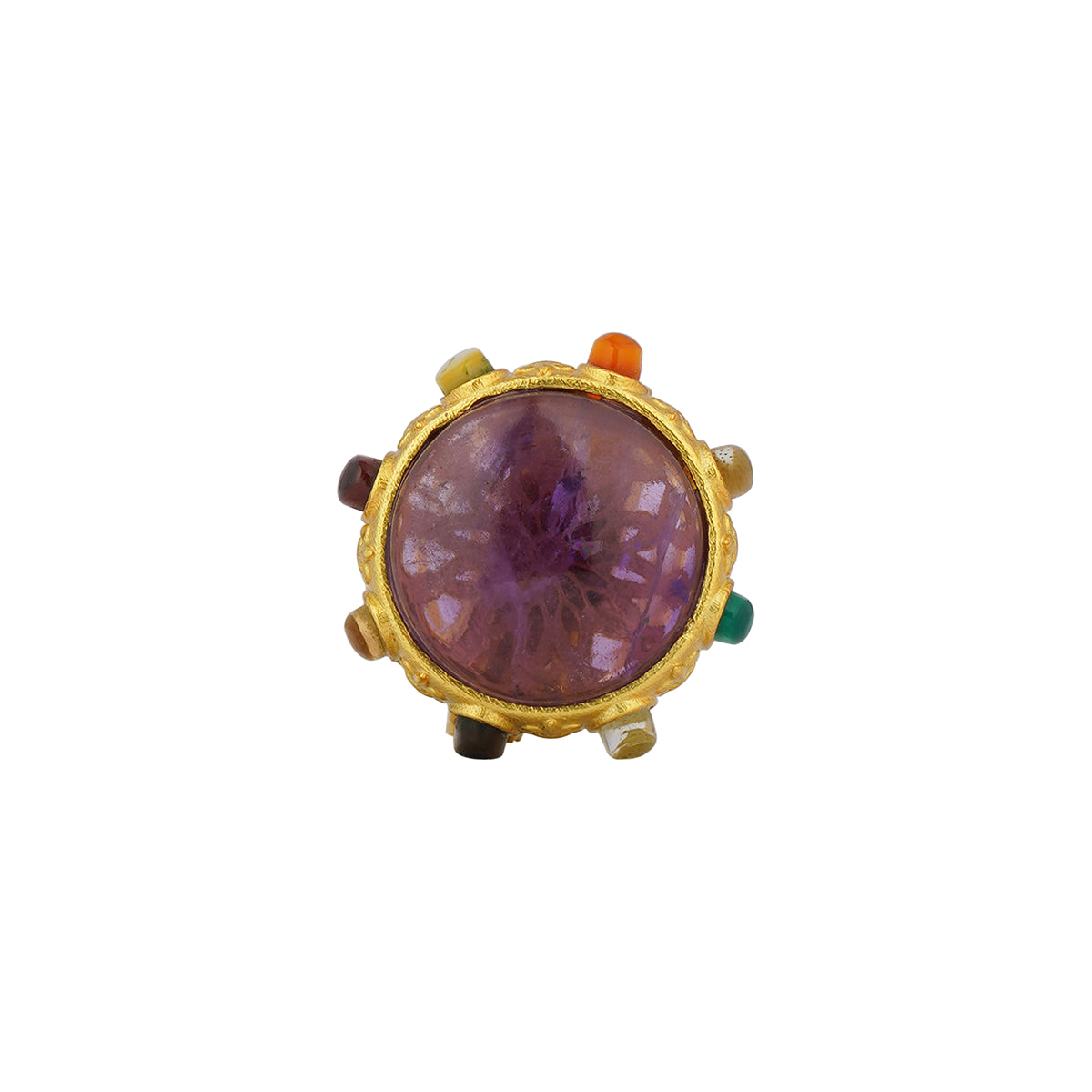 Authentic Navratna Gemstone Ring - 9 Stones for Wealth & Protection | Perfect for Meditation & Spiritual Healing