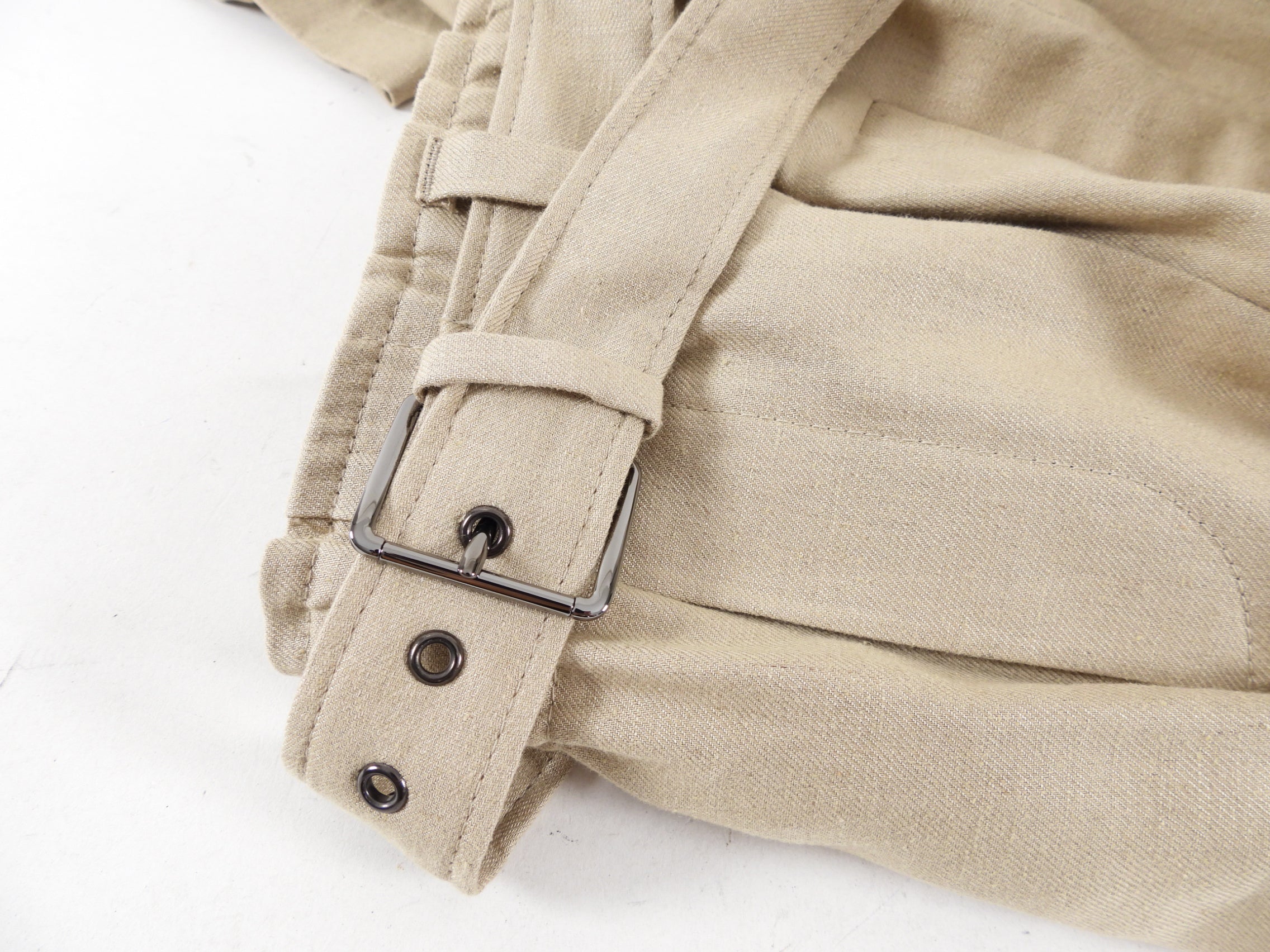 Brunello Cucinelli Natural Beige Linen Pants Suit for Women - XS Size | Lightweight Summer Business Casual Outfit for Office & Travel