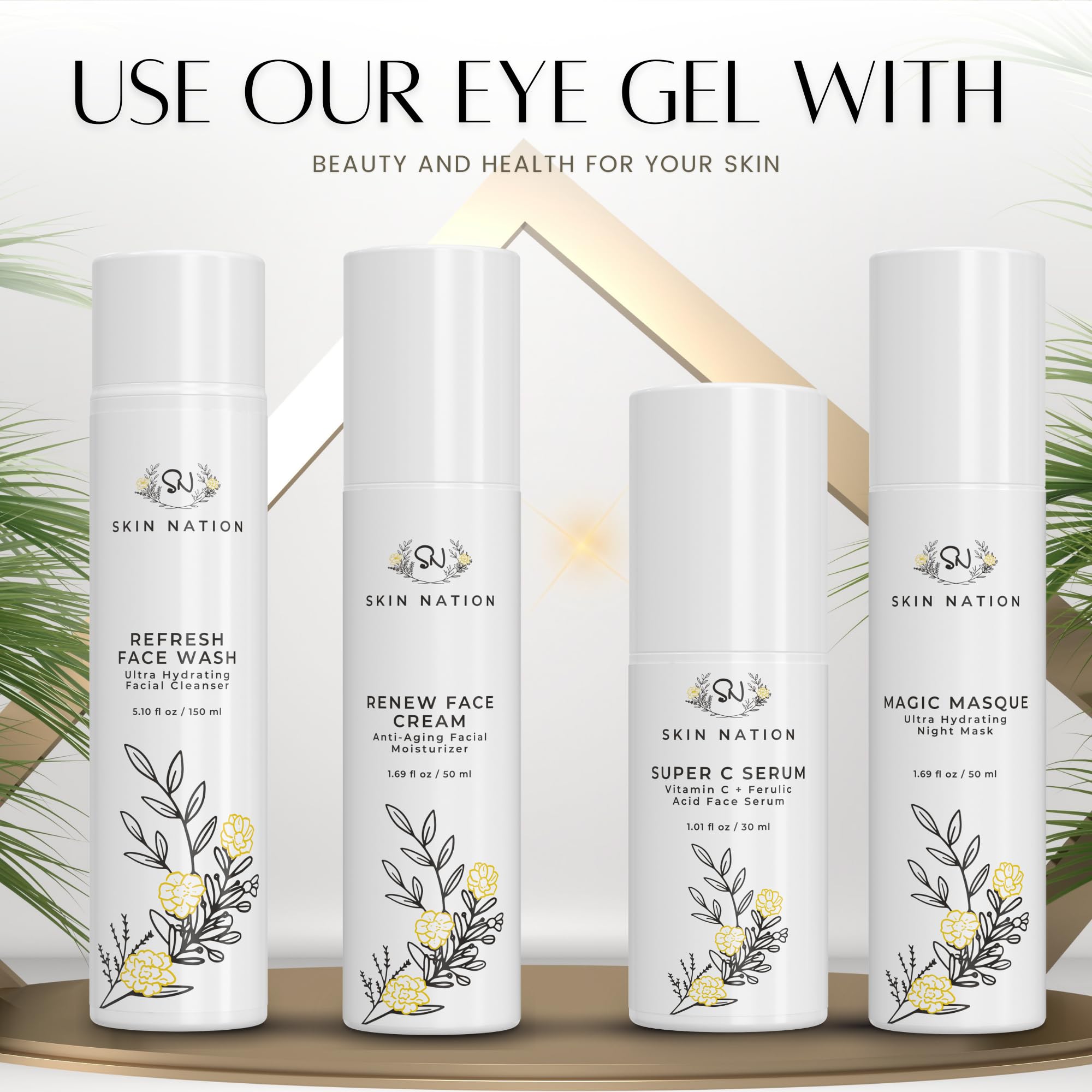 Revitalizing Under Eye Gel with Plant-Based Actives – Dark Circle Eye Cream for Fine Lines & Wrinkles, Boosts Collagen for Firm & Radiant Skin | Anti-Aging Treatment for Puffiness & Bags – Perfect for Morning & Night Skincare Routine