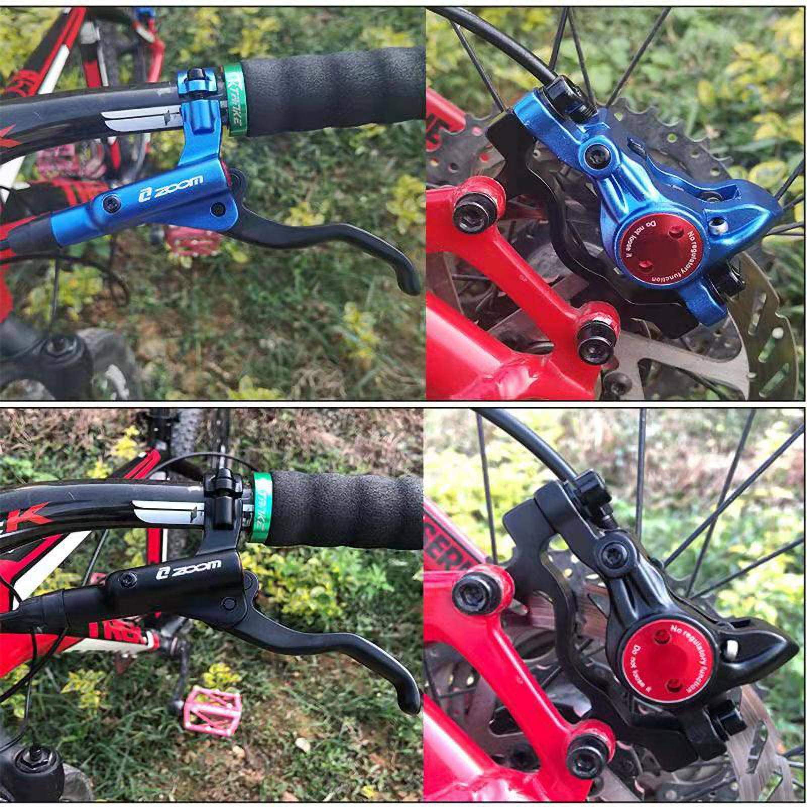 RUJOI Hydraulic Disc Brake Kit for Bikes - Aluminum Oil Pressure Caliper & Alloy Brake Lever with 160mm Rotor - Perfect for MTB, Ebike, Folding Bike, Scooter & Fat Bike - Ideal for Mountain Trails, Commuting & Off-Road Adventures