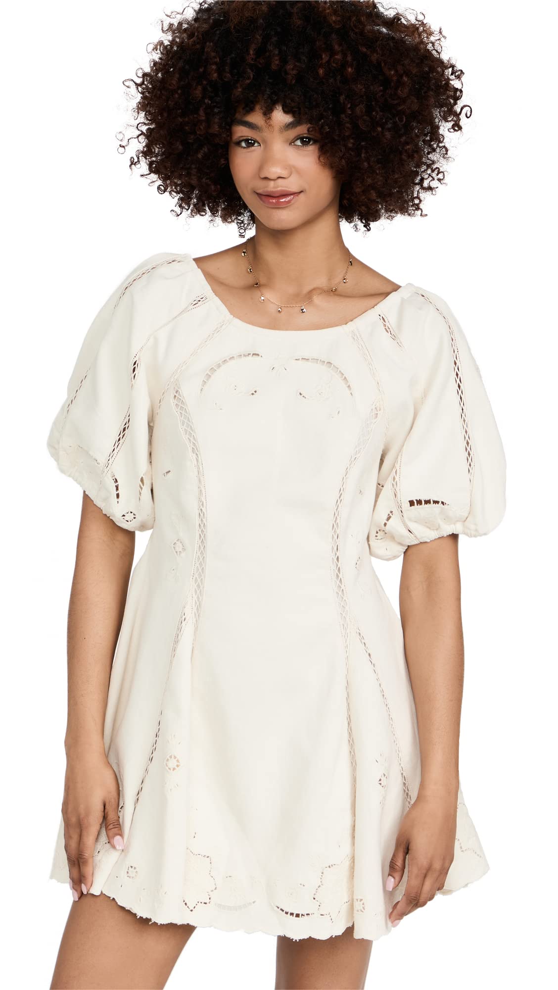 Free People Women's Wanna Dance Mini Dress - Flowy Boho Summer Dress for Beach, Music Festivals & Date Nights