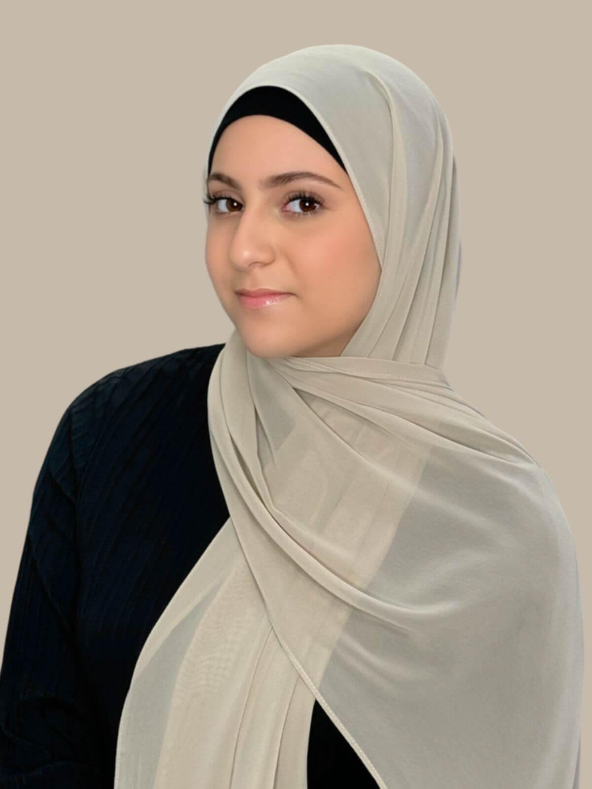 Luxury Chiffon Hijab Scarf for Women - Modish Girl Vanilla Shawl - Perfect for Daily Wear, Prayer, and Special Occasions