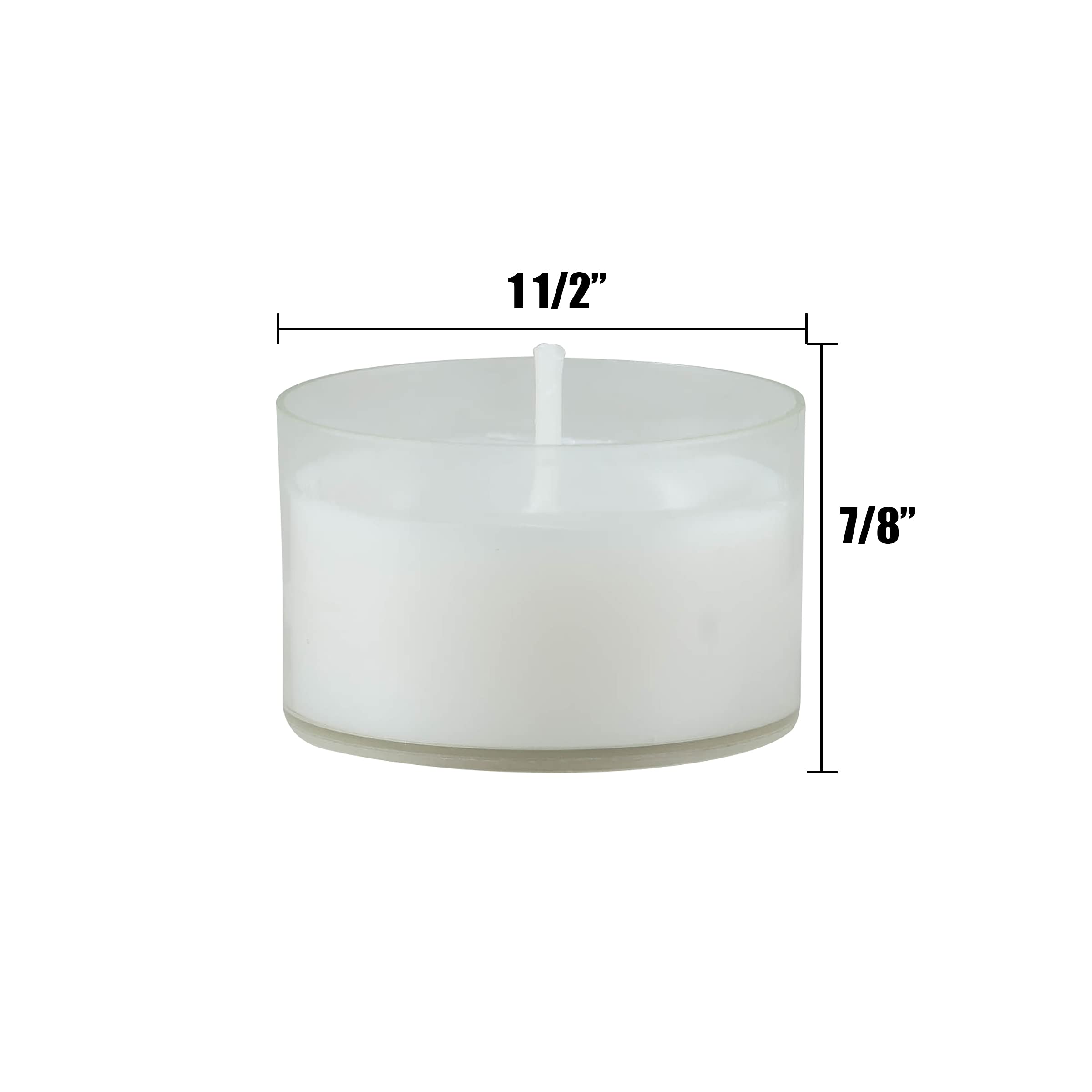 Stonebriar 96-Pack Unscented White Tea Light Candles - Long Burning Smokeless Clear Cup, 6-7 Hour Burn Time - Perfect for Weddings, Parties, Home Decor & Relaxation