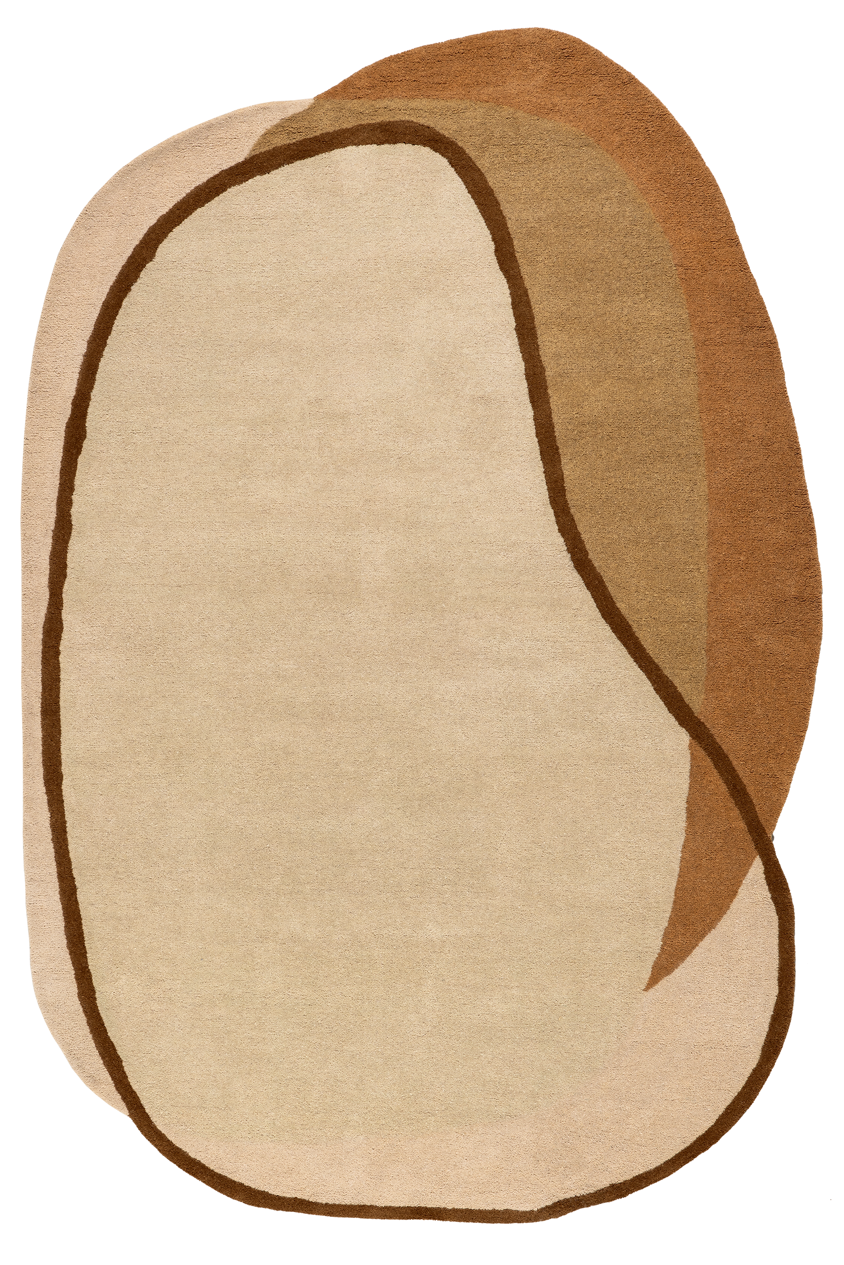 Greenwich Abstract Wool Rug in Beige - Soft & Stylish Area Rug for Living Room, Bedroom, or Office Decor
