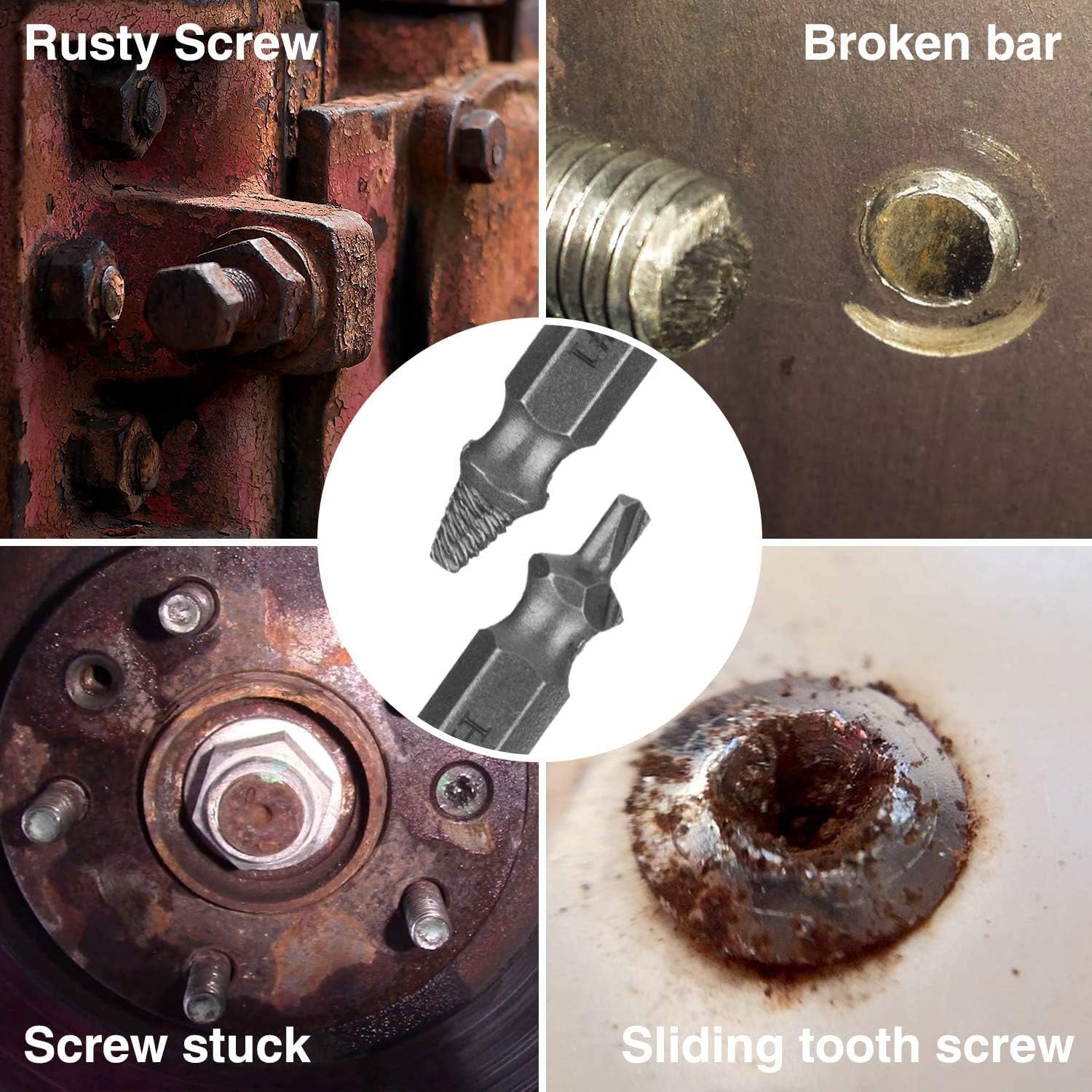 Best Screw Extractor Set for Men - Premium Tools for DIY & Home Repair - Perfect Gift for Dad, Husband, Handymen - Great Stocking Stuffer & Christmas Present for Men & Women - Ideal for Automotive, Woodworking & Household Fixes