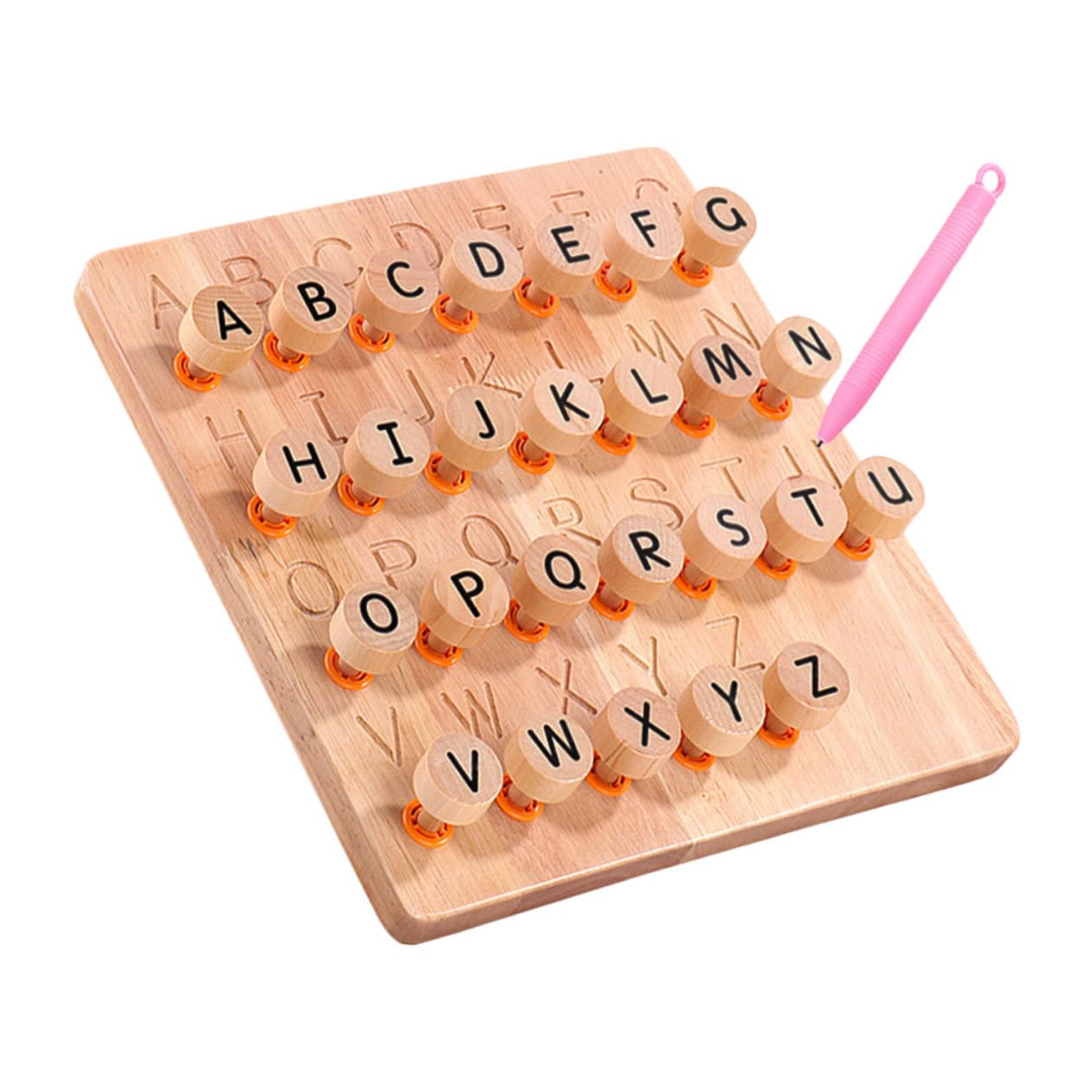 Wooden Alphabet Learning Toys for Toddlers - Early Childhood Education & Letter Recognition Toys for Kids - Perfect for Homeschooling & Preschool Learning Activities