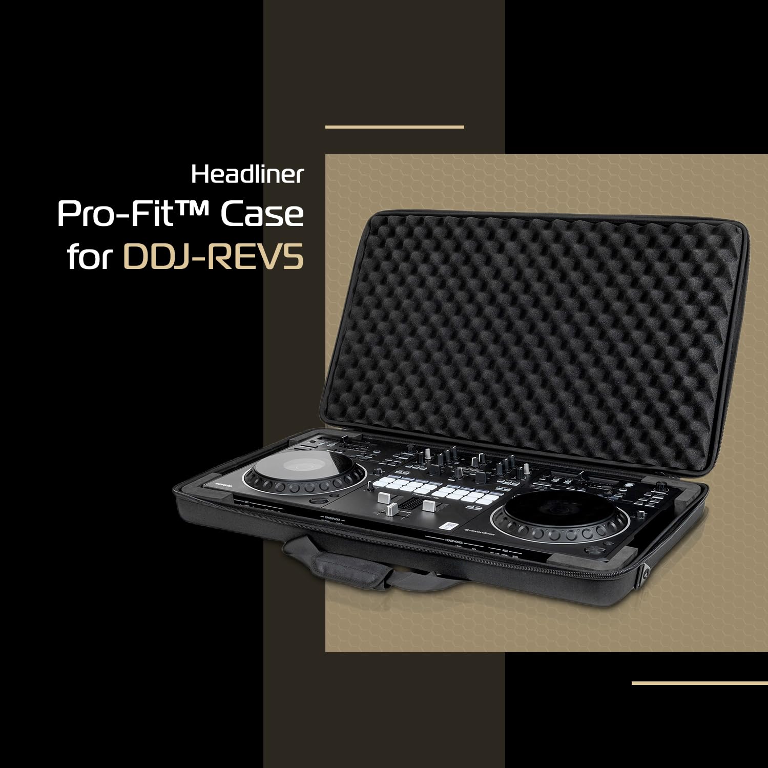 DDJ-REV5 Headliner Pro-Fit™ Protective DJ Controller Case - Perfect for Gigs, Travel & Studio Use