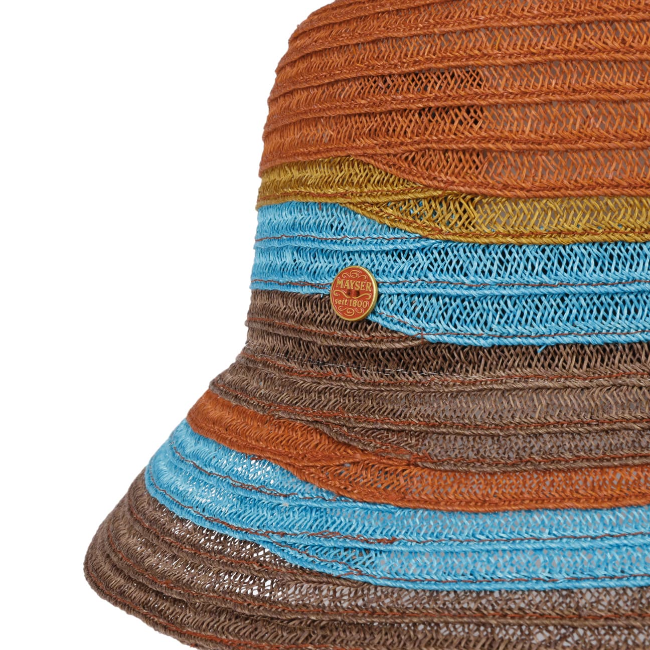 Mayser Noela Quattrocolor Hemp Hat for Women - Stylish Sun Protection for Outdoor Activities, Beach, and Summer Fashion