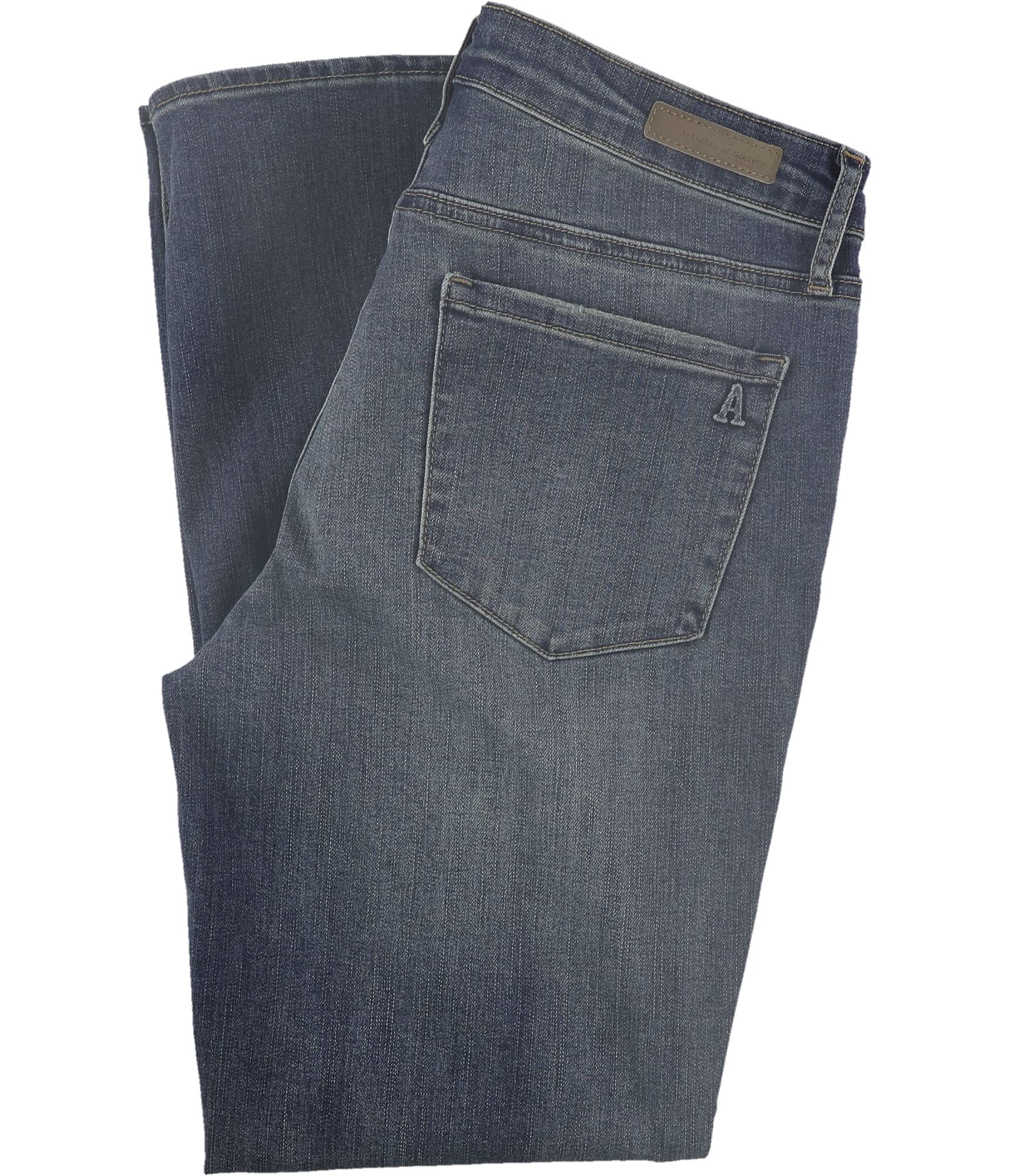 Articles of Society Women's Carly Cropped Jeans - High Waist Distressed Denim Pants for Casual Outfits & Street Style