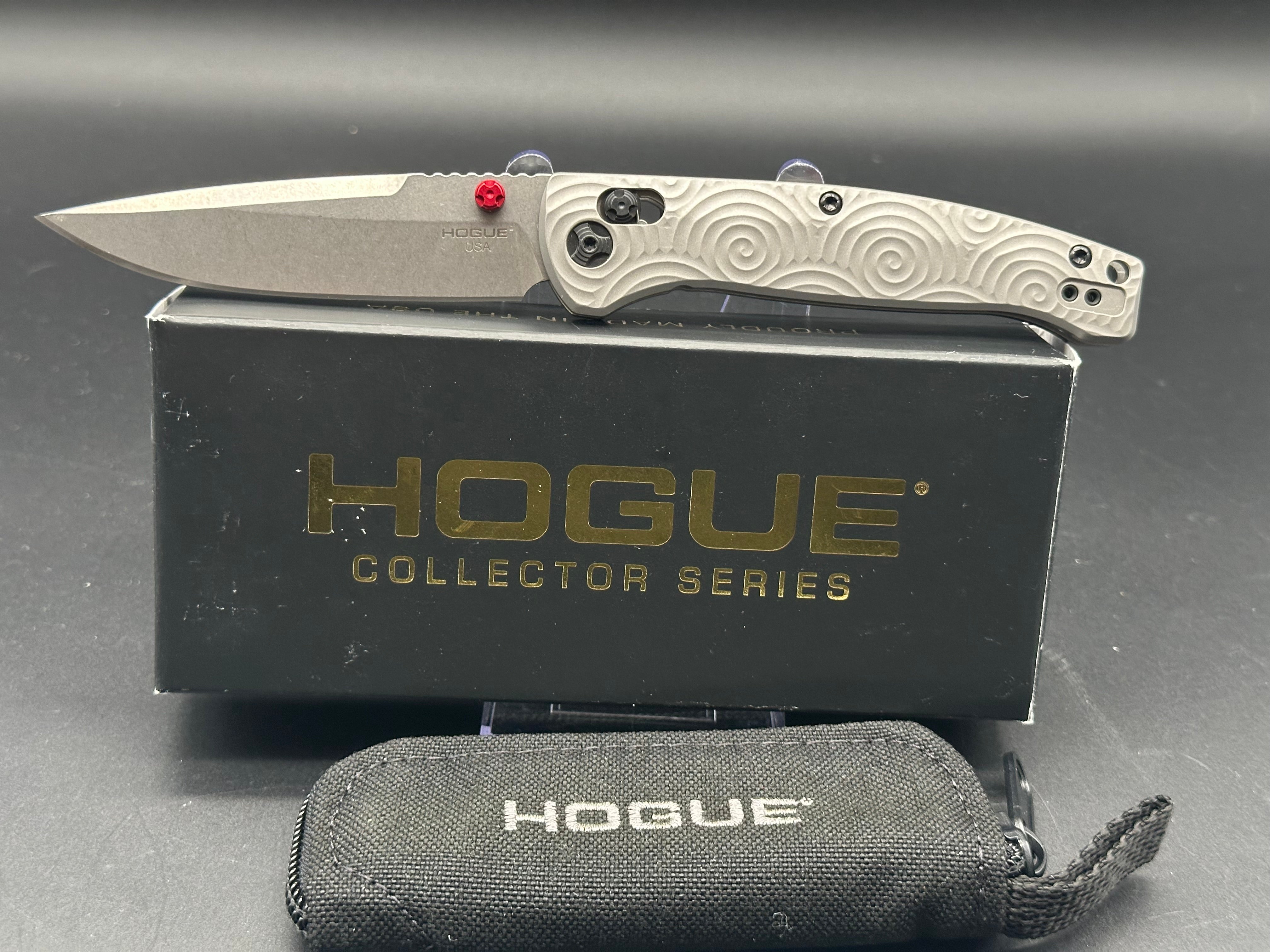 Hogue Mysto Manual Folding Pocket Knife - Titanium Handle & MagnaCut Steel Blade with Axis Lock - Clip Point Design (Model 24491) - Perfect for EDC, Camping, Hunting, and Outdoor Adventures